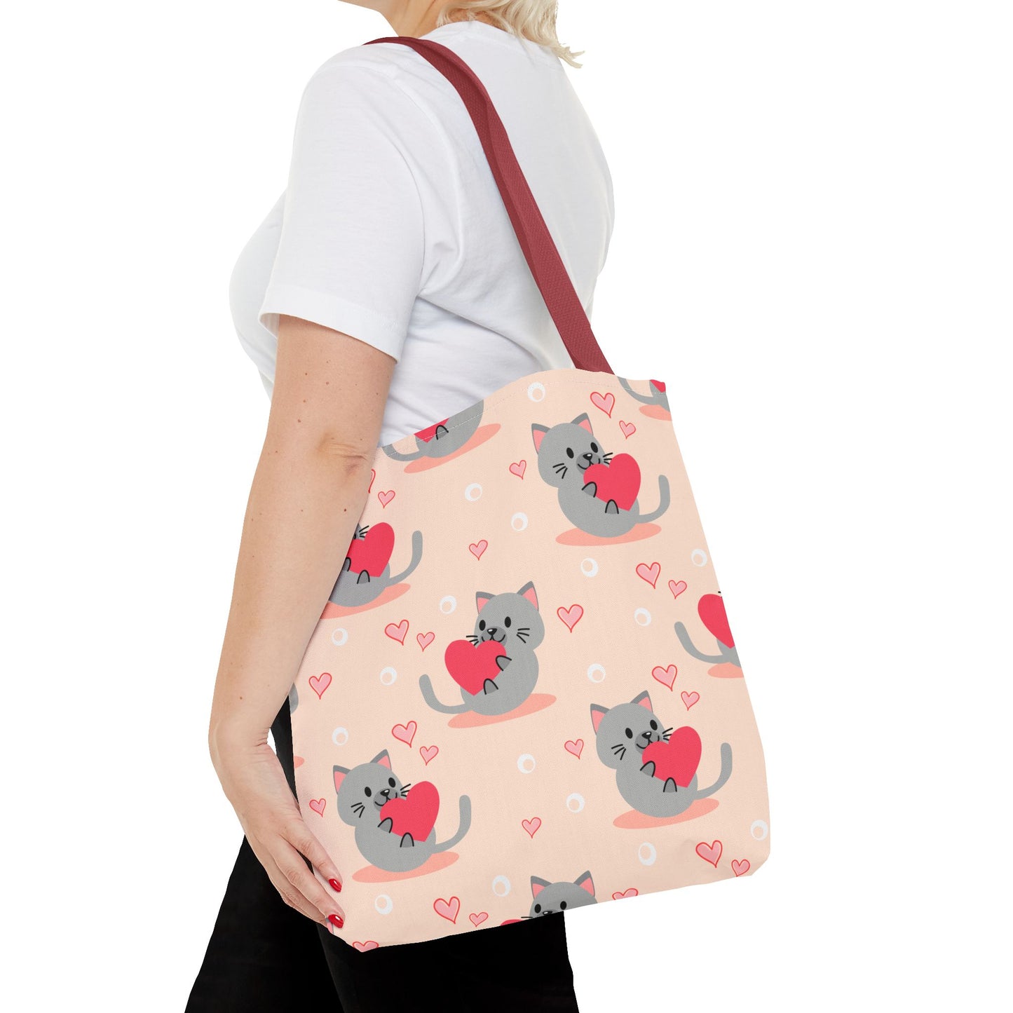 Encantador bolso de mano para amantes de los gatos: duradero, espacioso y perfecto para ir de compras, trabajar o las aventuras cotidianas.