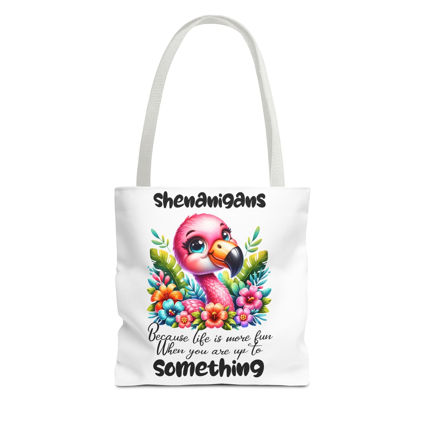 🌸 Flamingo & Floral Bliss – Bolso tote vibrante y divertido 🌺