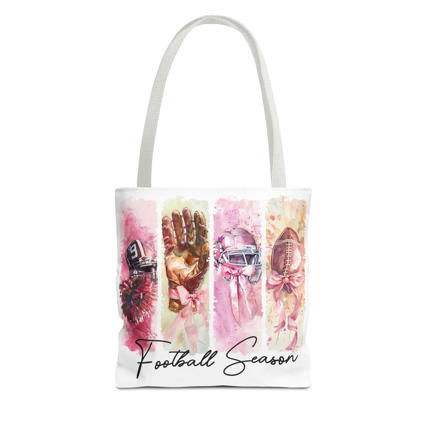 🏈 Game Day Pink Awareness Tote Bag – Sporty Style with a Purpose 🎀👜