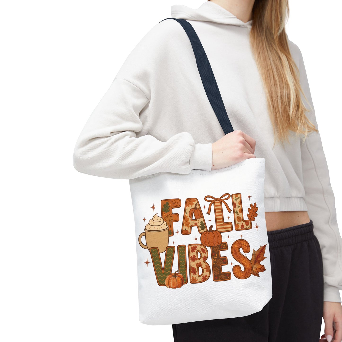 🍁 Fall Vibes Tote Bag – Cozy Comfort for Your Autumn Adventures 🎃☕