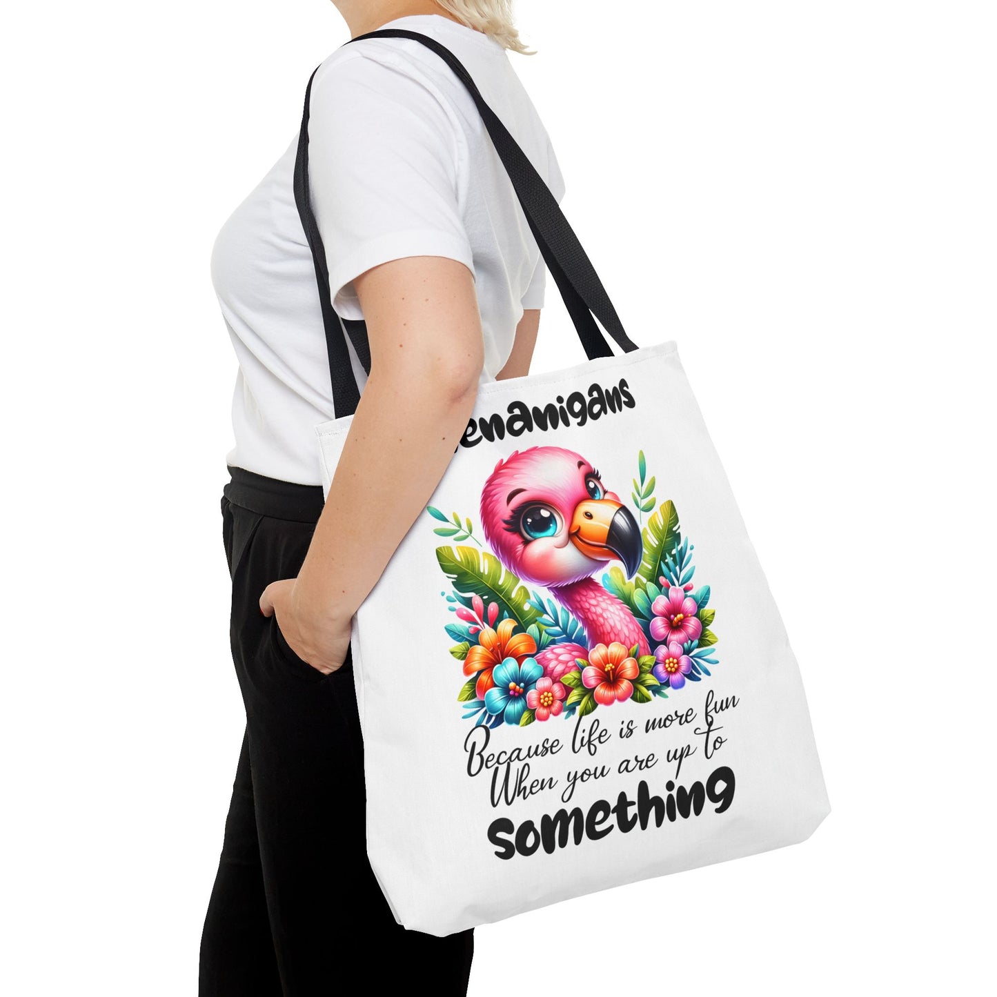 🌸 Flamingo & Floral Bliss – Bolso tote vibrante y divertido 🌺