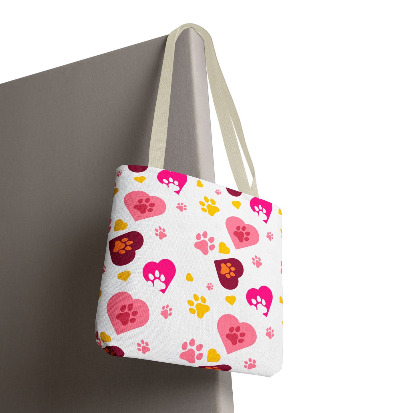 Bolsa de mano con estampado de patas y corazón | Pet Lover Everyday Carry-All