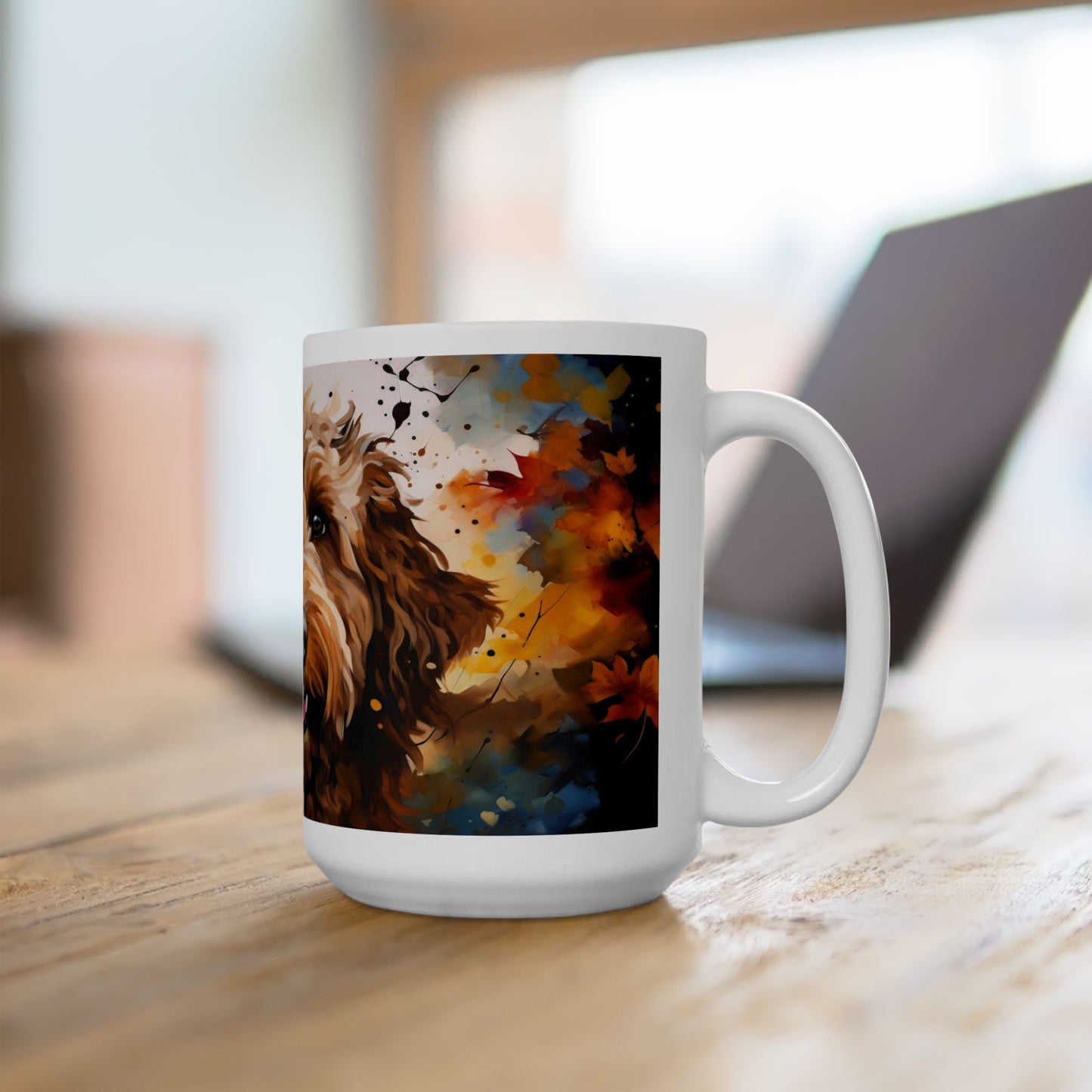 Taza de Labradoodle: ¡Un toque colorido de alegría y amor!
