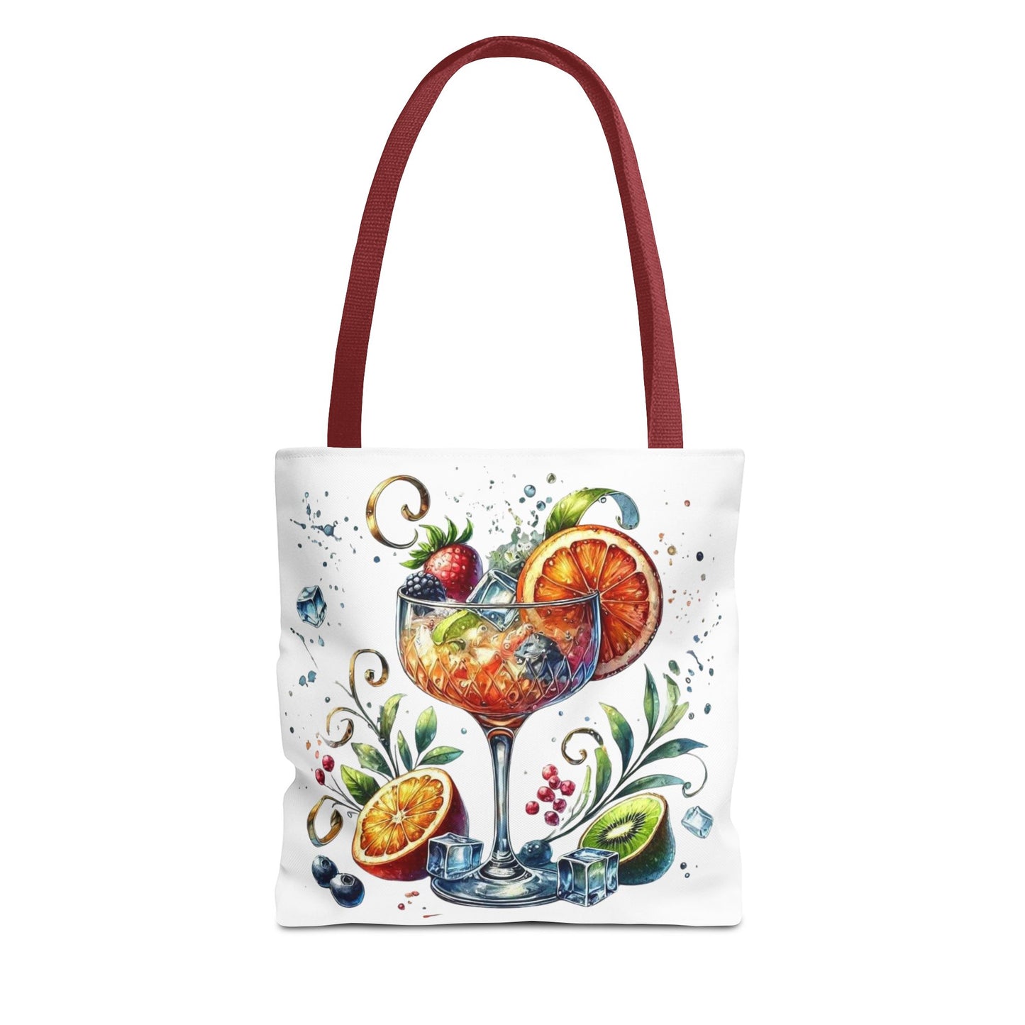 Bolso de cóctel, bolso para bebidas afrutadas, bolso de playa tropical, elegante bolso de lona, regalo para amantes de los cócteles, bolso de mano divertido, práctico bolso de verano.