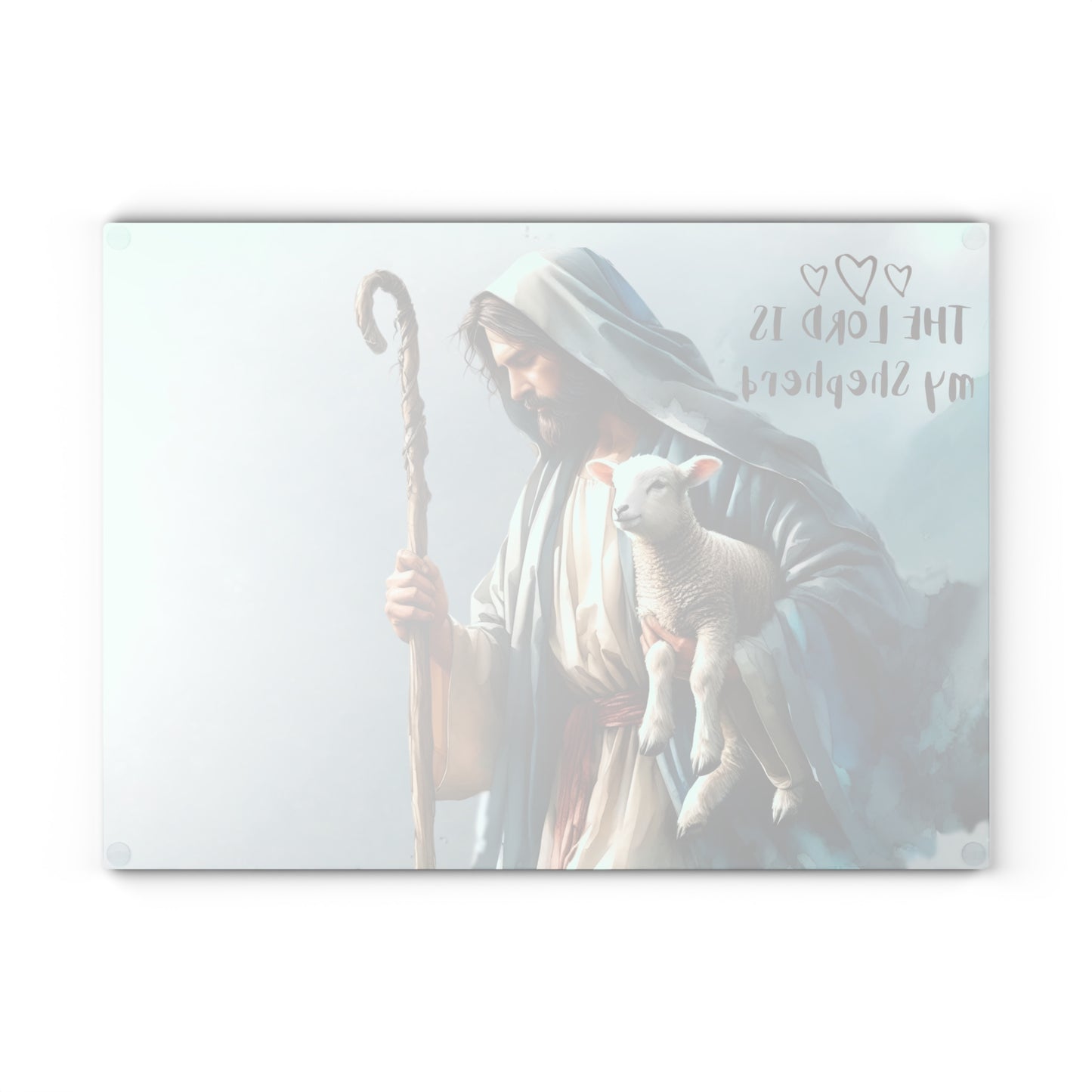 Tabla de cortar de Jesús, tabla de cortar de vidrio templado, tabla de charcutería, tabla de cortar, regalo de inauguración de la casa, tabla de cortar personalizada