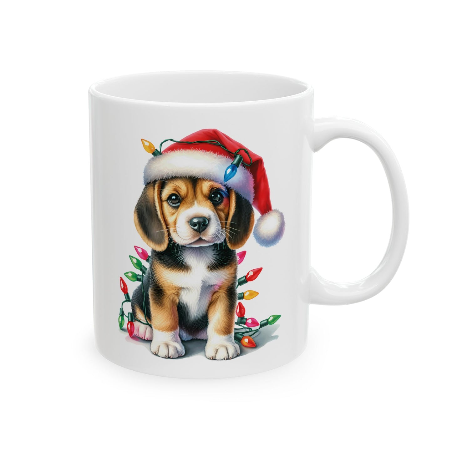 🎄 Beagle Christmas Mug – Holiday Joy with a Festive Hound 🐾