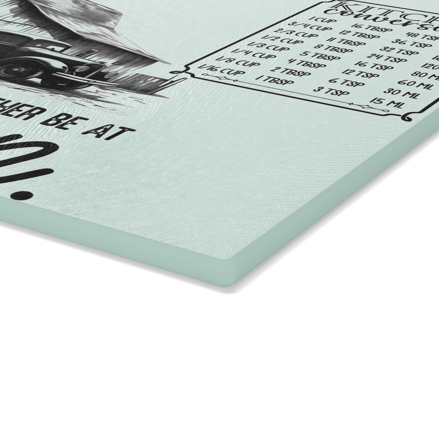 🐄 I’d Rather Be at THE BARN – Vintage Farmhouse Glass Cutting Board