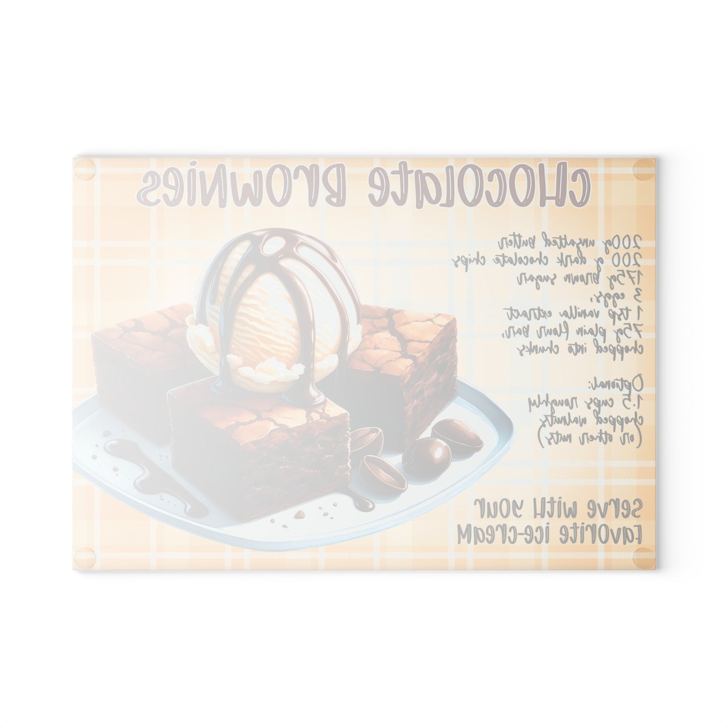 Tabla de cortar con recetas de brownies de chocolate: delicias exquisitas para los más dulces