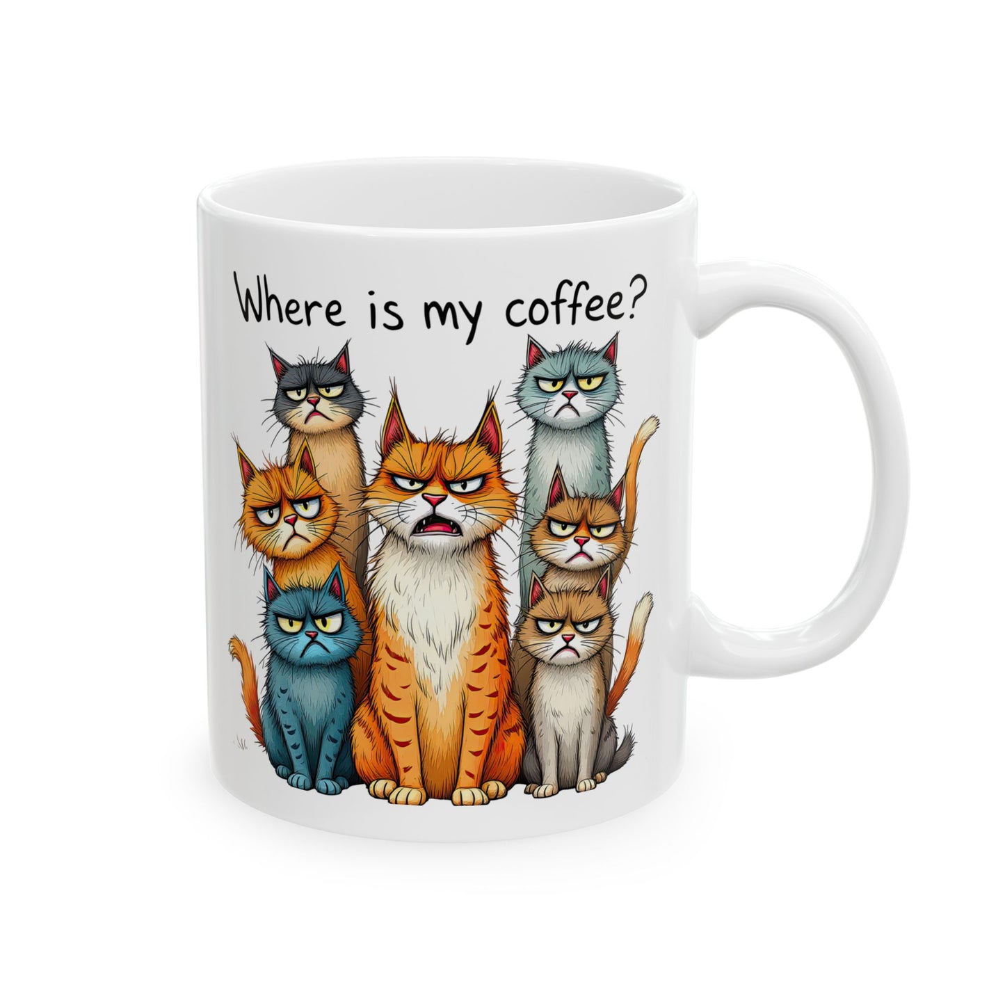 ¿Dónde está mi café? – Divertida taza de gato para amantes de los gatos ☕