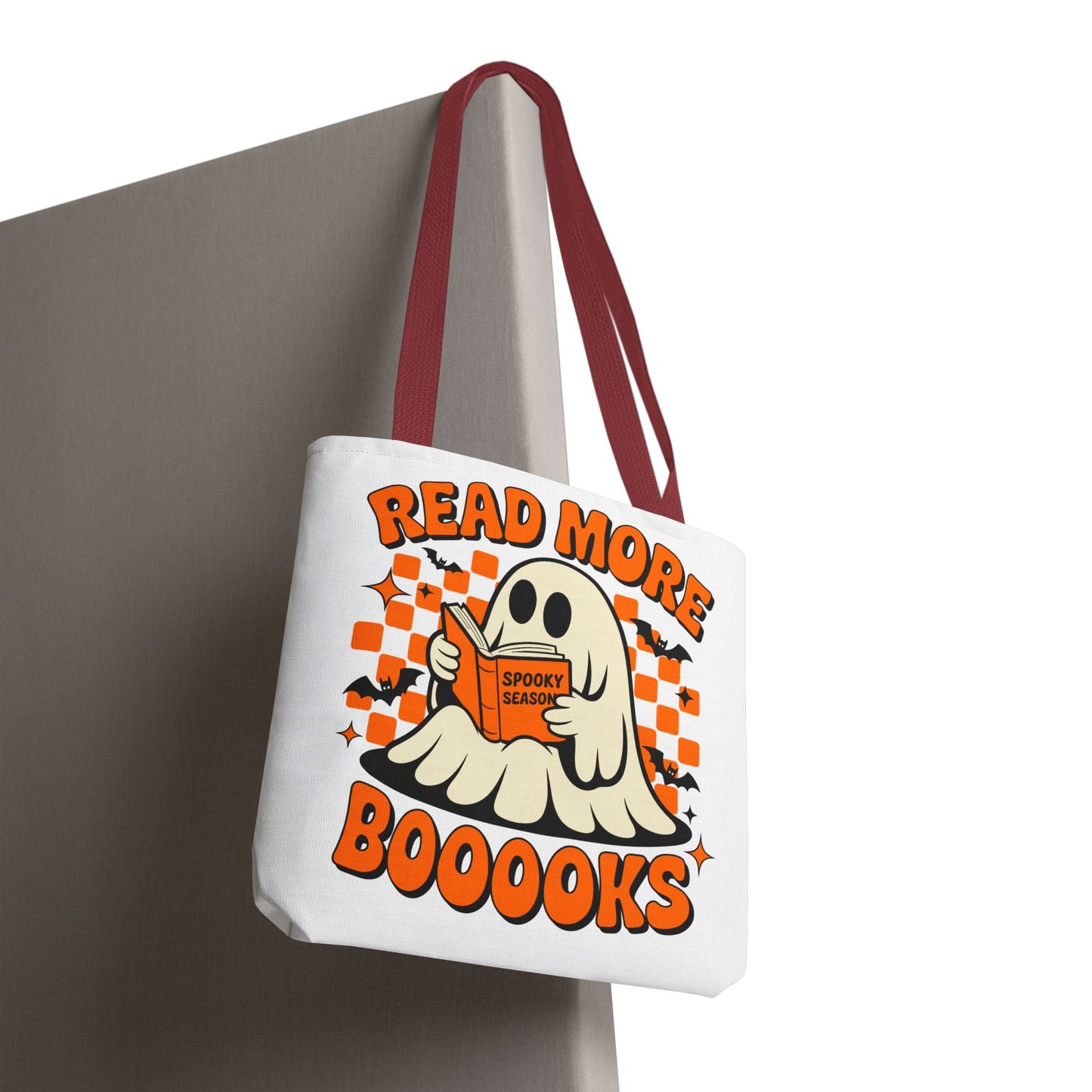 ๐ Read More Booooks Halloween Tote Bag โ Spooky Reads in Style ๐ป๐