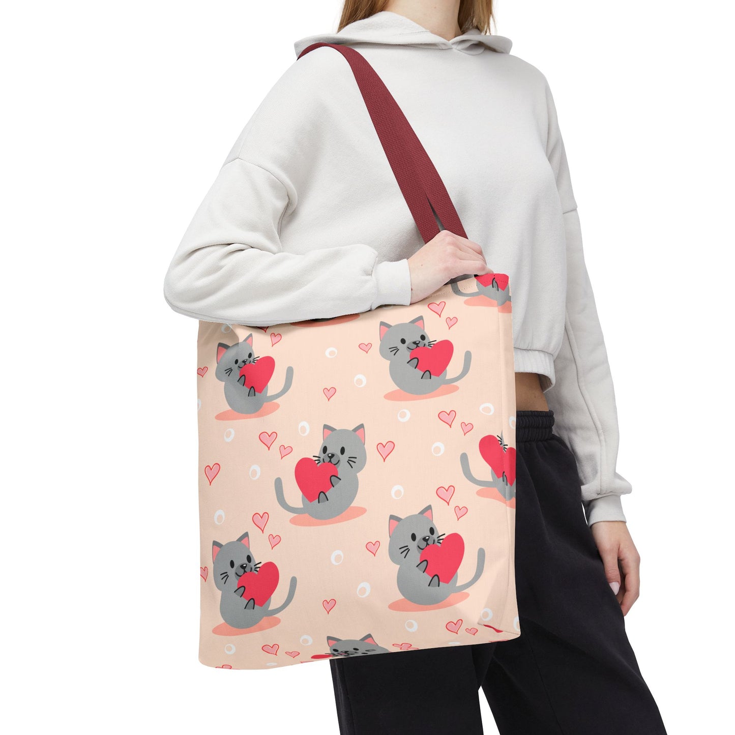 Encantador bolso de mano para amantes de los gatos: duradero, espacioso y perfecto para ir de compras, trabajar o las aventuras cotidianas.
