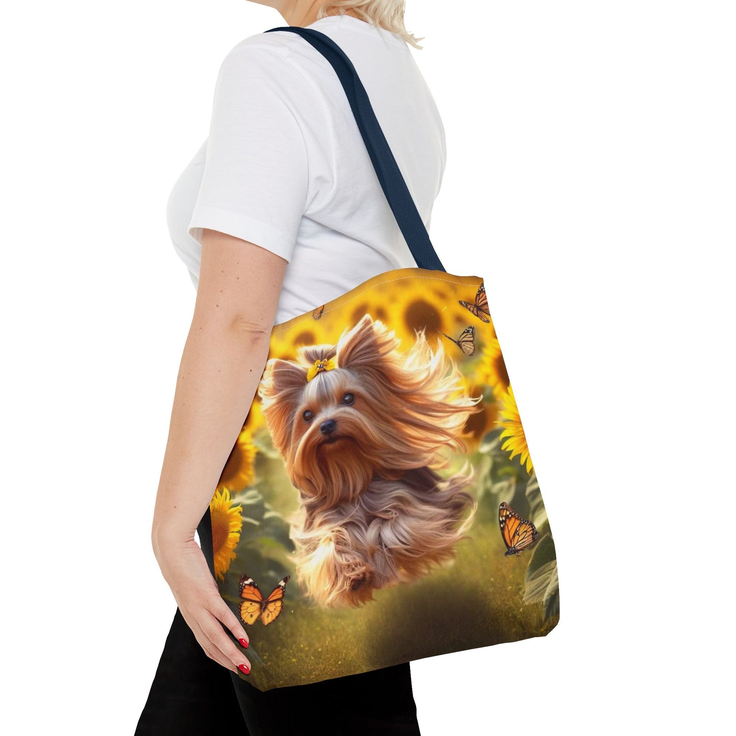 Adorable bolso de mano Yorkie: ¡perfecto para los amantes de los perros en movimiento!