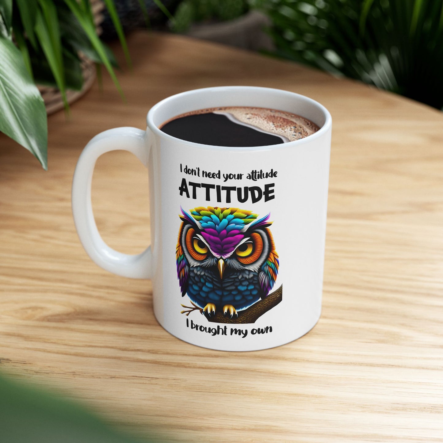 🦉 Búho colorido: taza de café vibrante para amantes de la naturaleza y noctámbulos 🌟