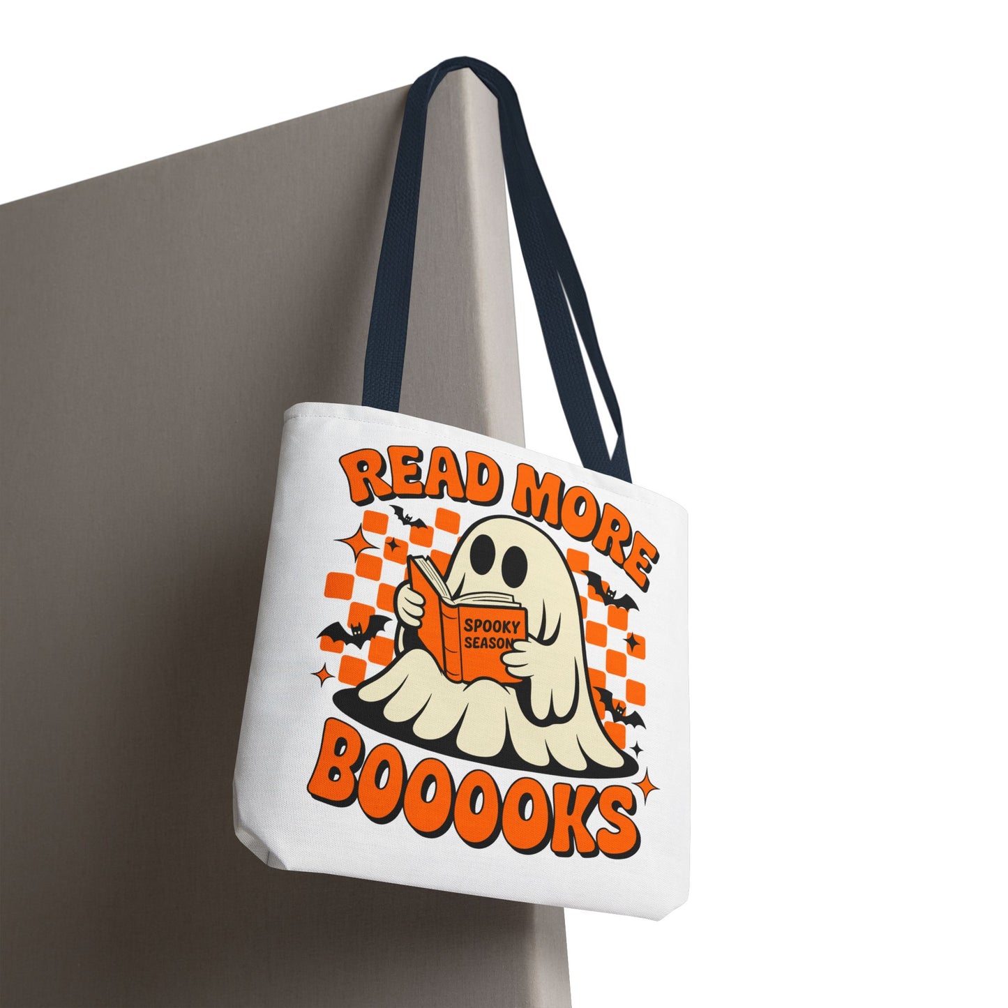 ๐ Read More Booooks Halloween Tote Bag โ Spooky Reads in Style ๐ป๐