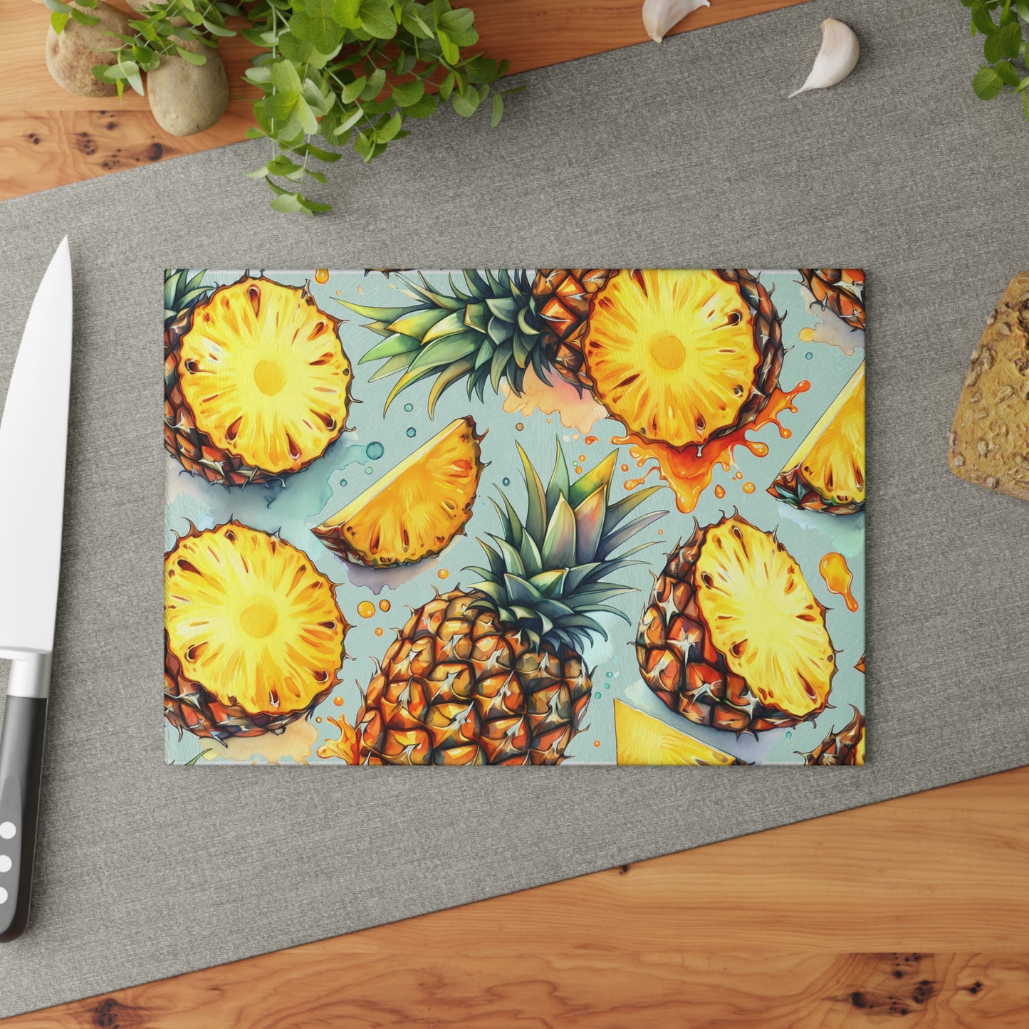 Tabla de cortar con diseño de piña: un toque isleño y jugoso para tu cocina