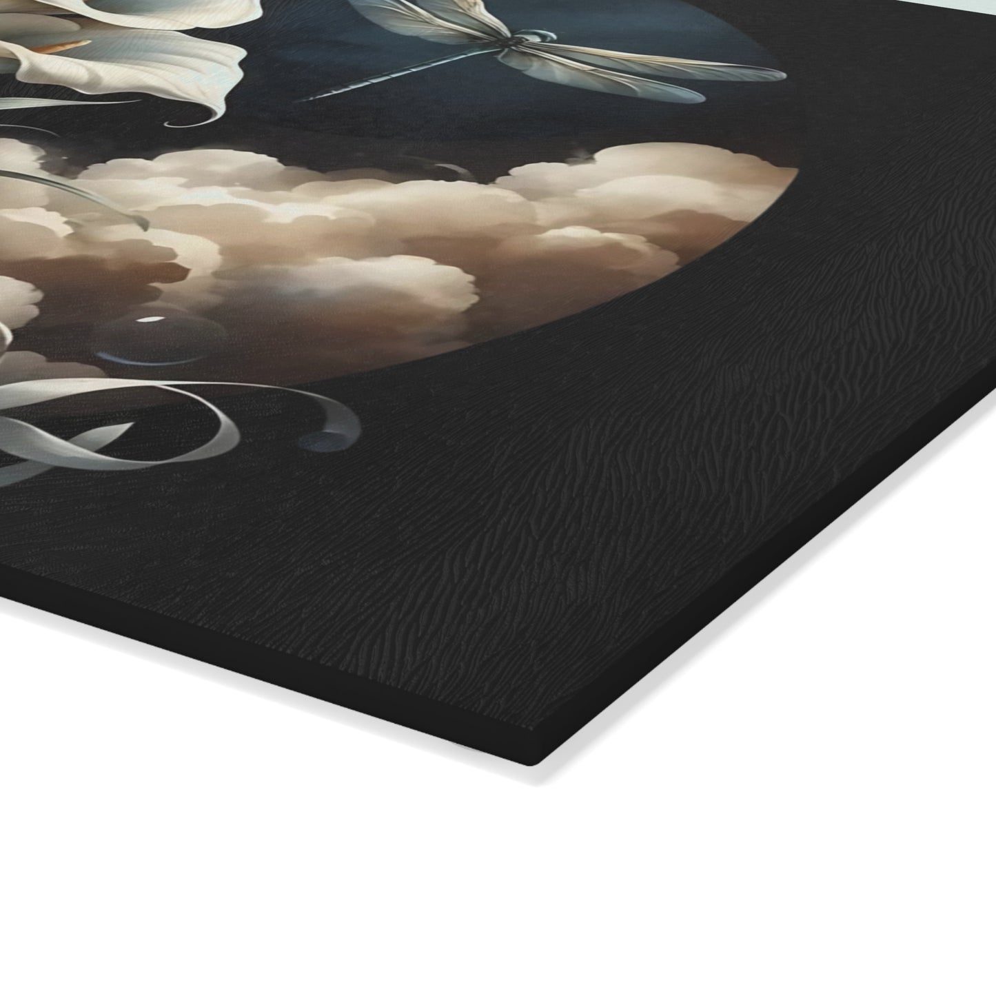 🌸 Calla Lily & Dragonfly Cutting Board – Serene Floral Beauty for Your Kitchen