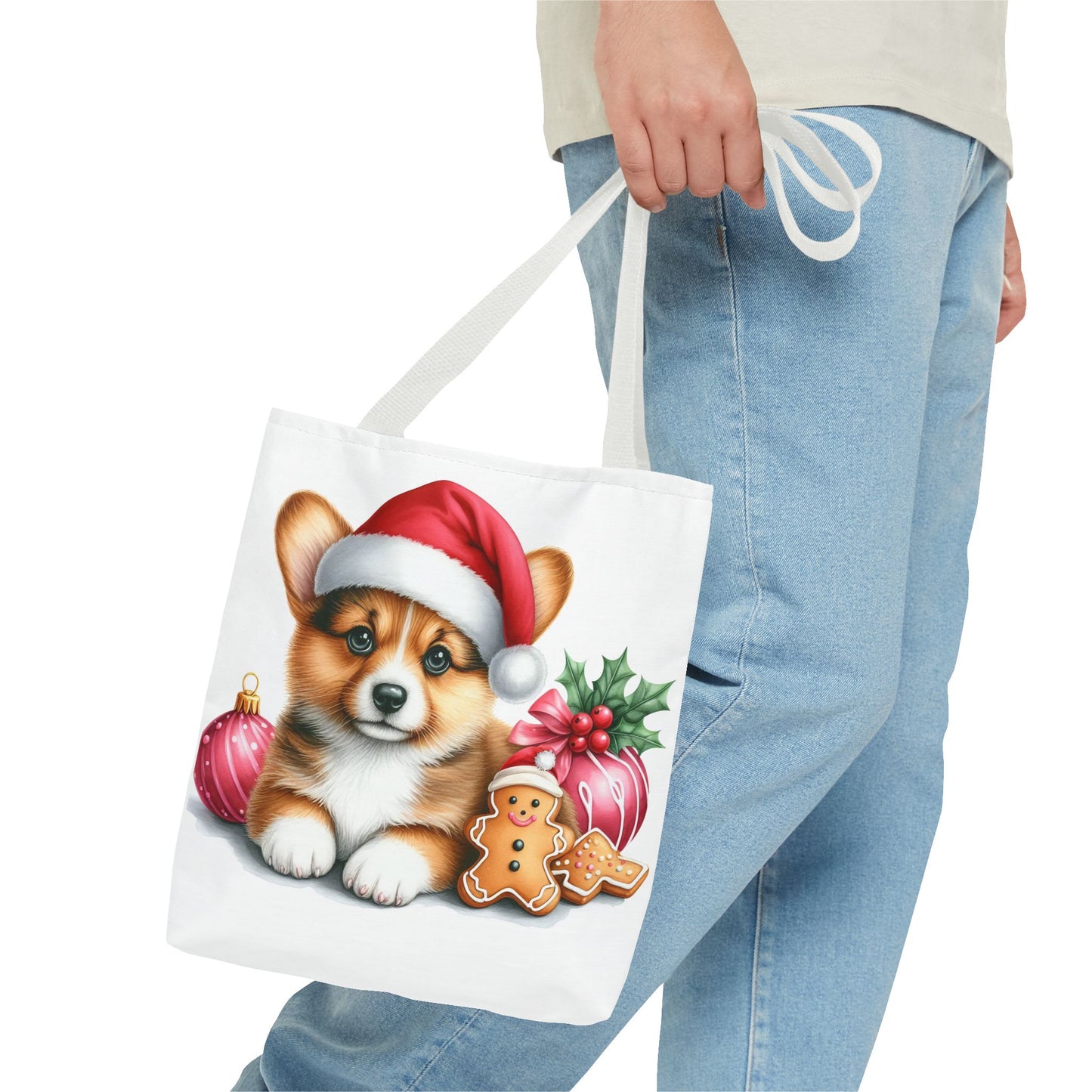 🎄 Corgi Christmas Cookie Tote – Sweet Holiday Charm for Dog Lovers 🐾