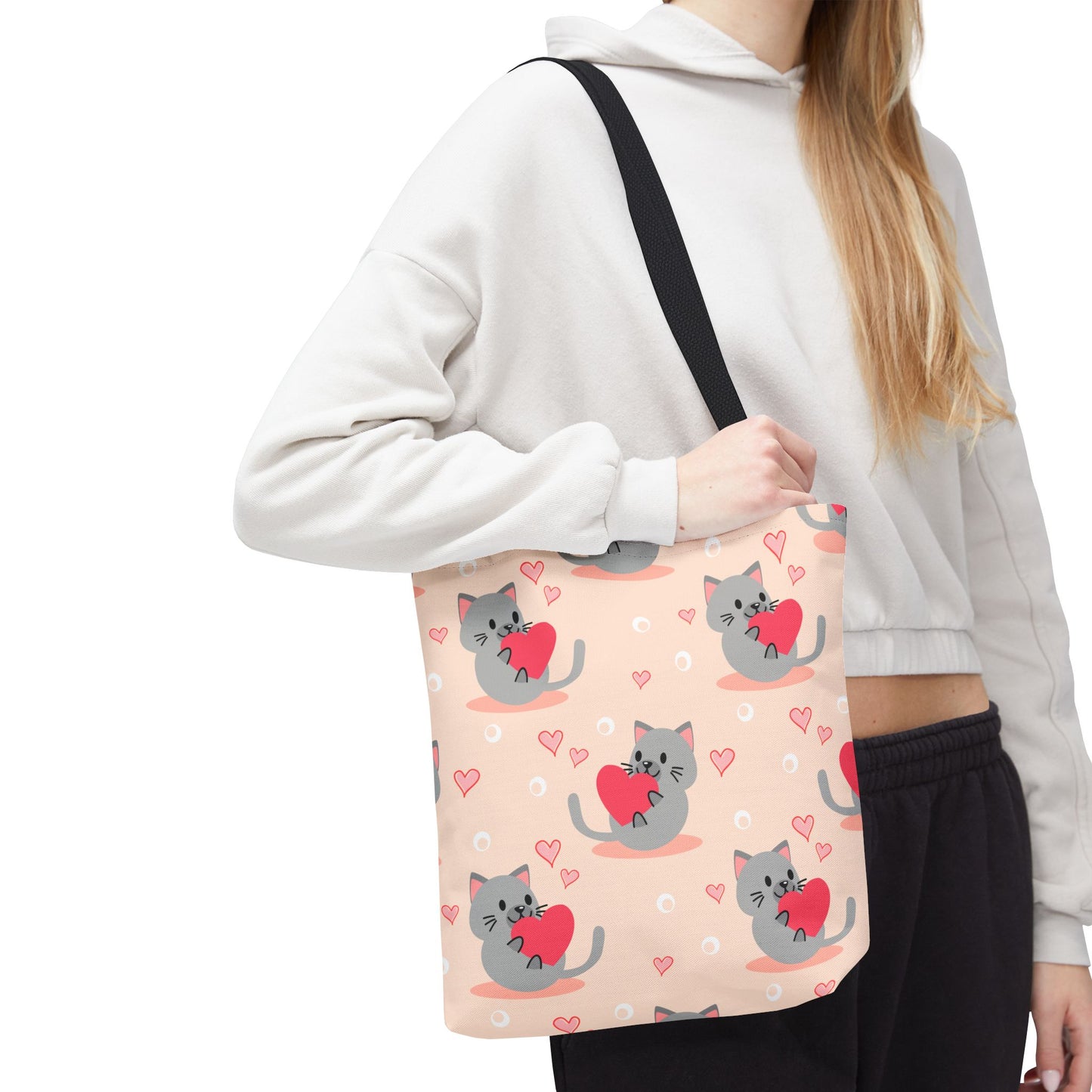 Encantador bolso de mano para amantes de los gatos: duradero, espacioso y perfecto para ir de compras, trabajar o las aventuras cotidianas.