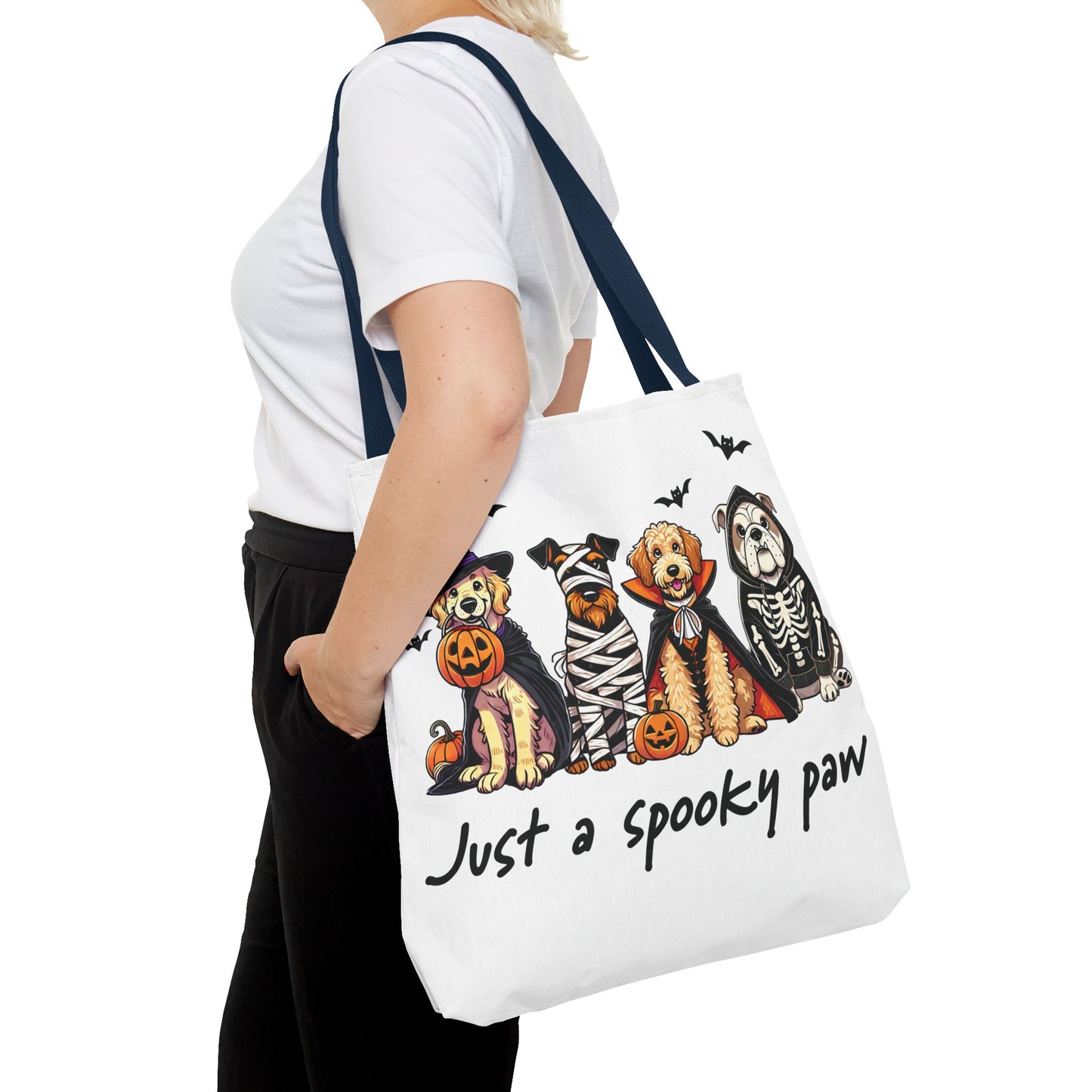 🐾 Spooky Paws Halloween Tote Bag – Doggone Cute Halloween Style 🎃