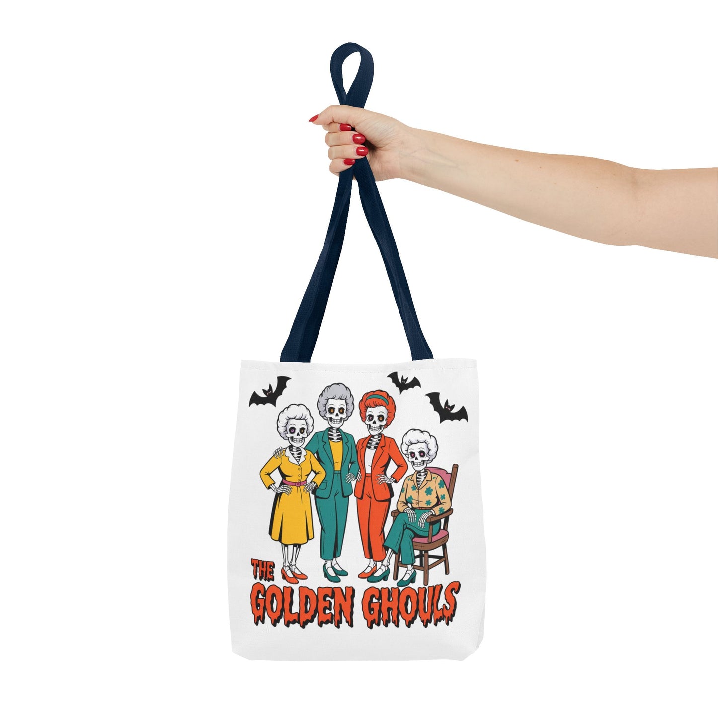 ๐ค Retro Skeleton Squad Tote Bag โ Spooky Chic Style for Halloween ๐ป๐