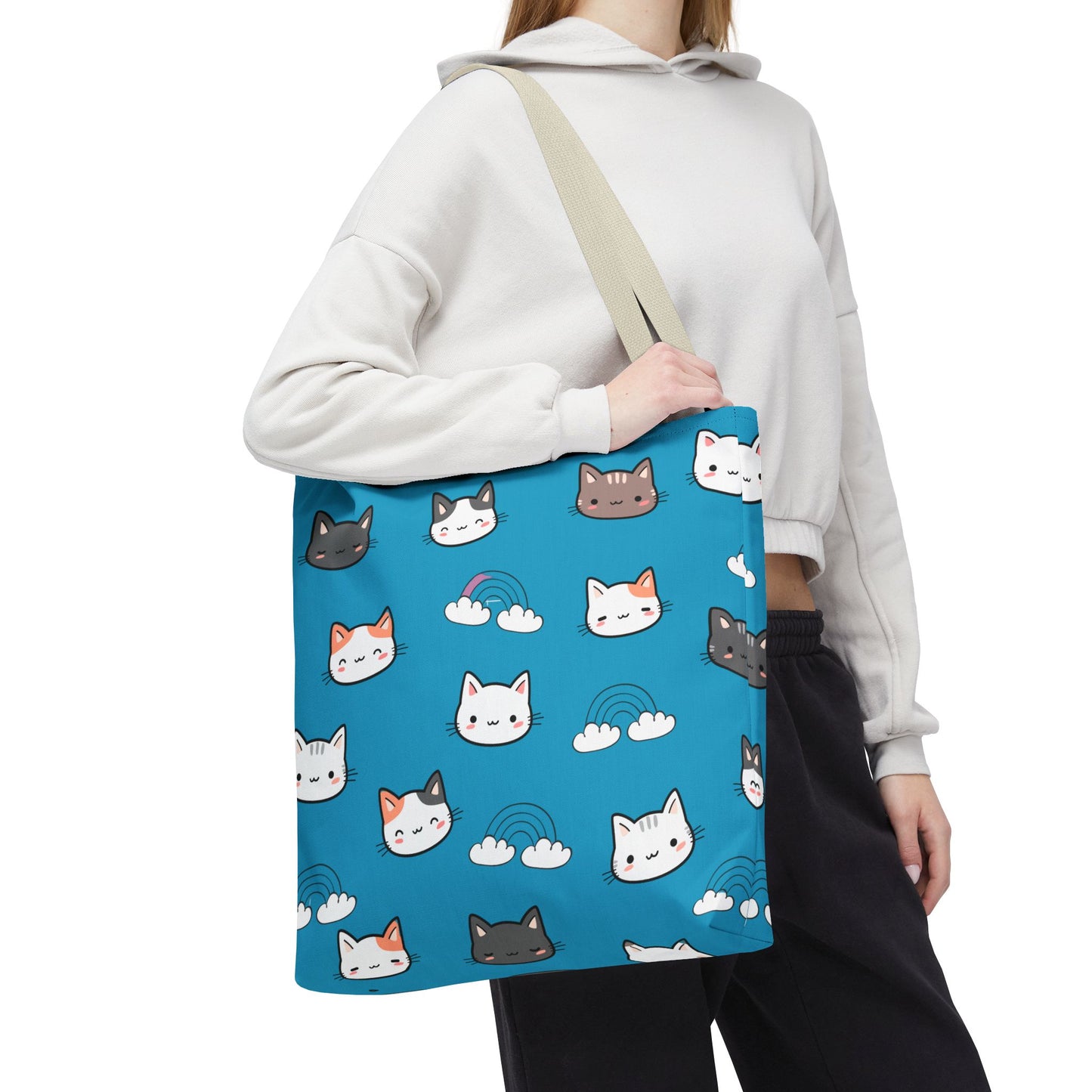 Bolsa de mano para gatos, regalo para amantes de los gatos, bolsa reutilizable, bolsa para mamá gata, ecológica, bolsa con estampado animal, diseño de gatito lindo, amante de las mascotas