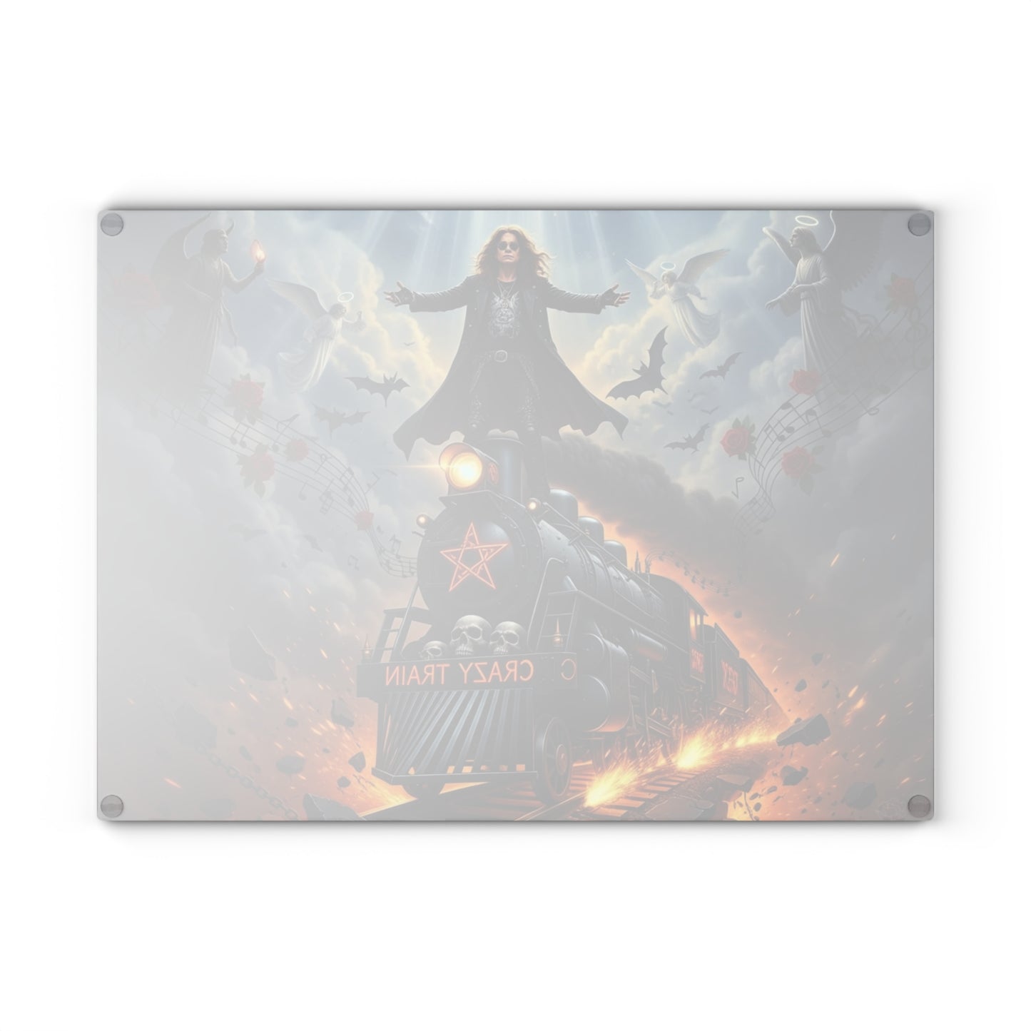 🔥 Chaos Express Cutting Board – Ride the Rail of Rebellion 🎸🚂
