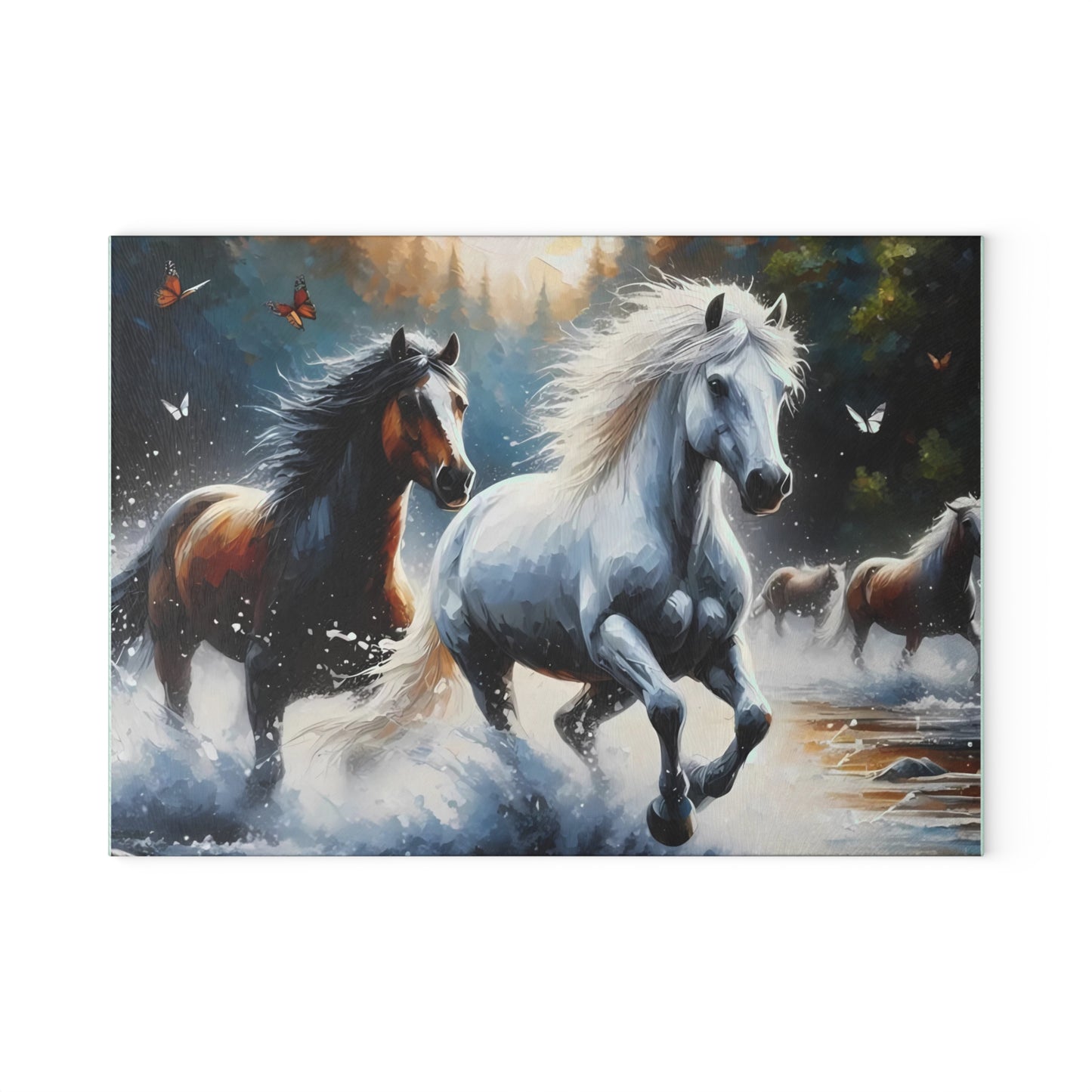 🐎 Wild Horses Cutting Board – Untamed Beauty for Your Rustic Kitchen