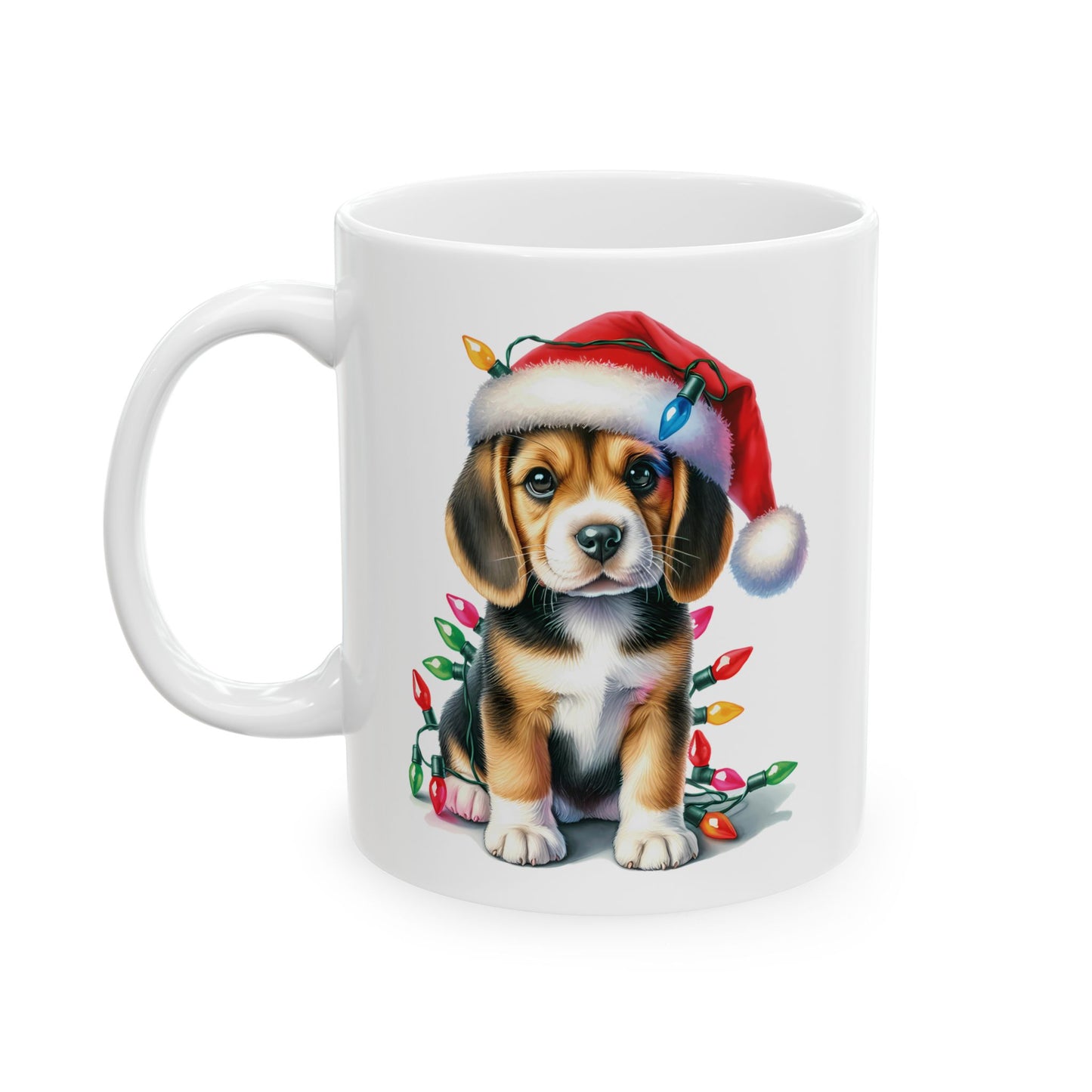 🎄 Beagle Christmas Mug – Holiday Joy with a Festive Hound 🐾