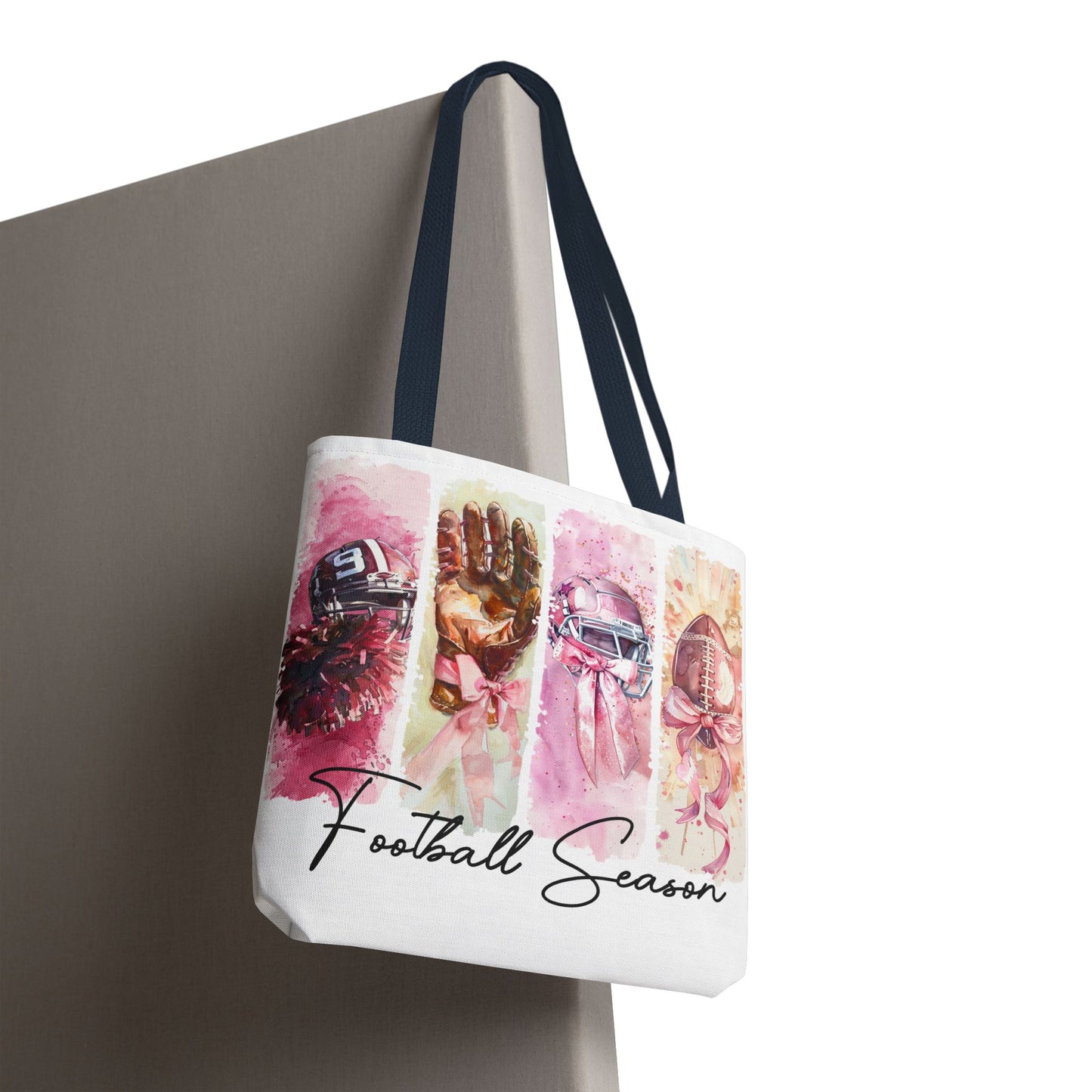 🏈 Game Day Pink Awareness Tote Bag – Sporty Style with a Purpose 🎀👜