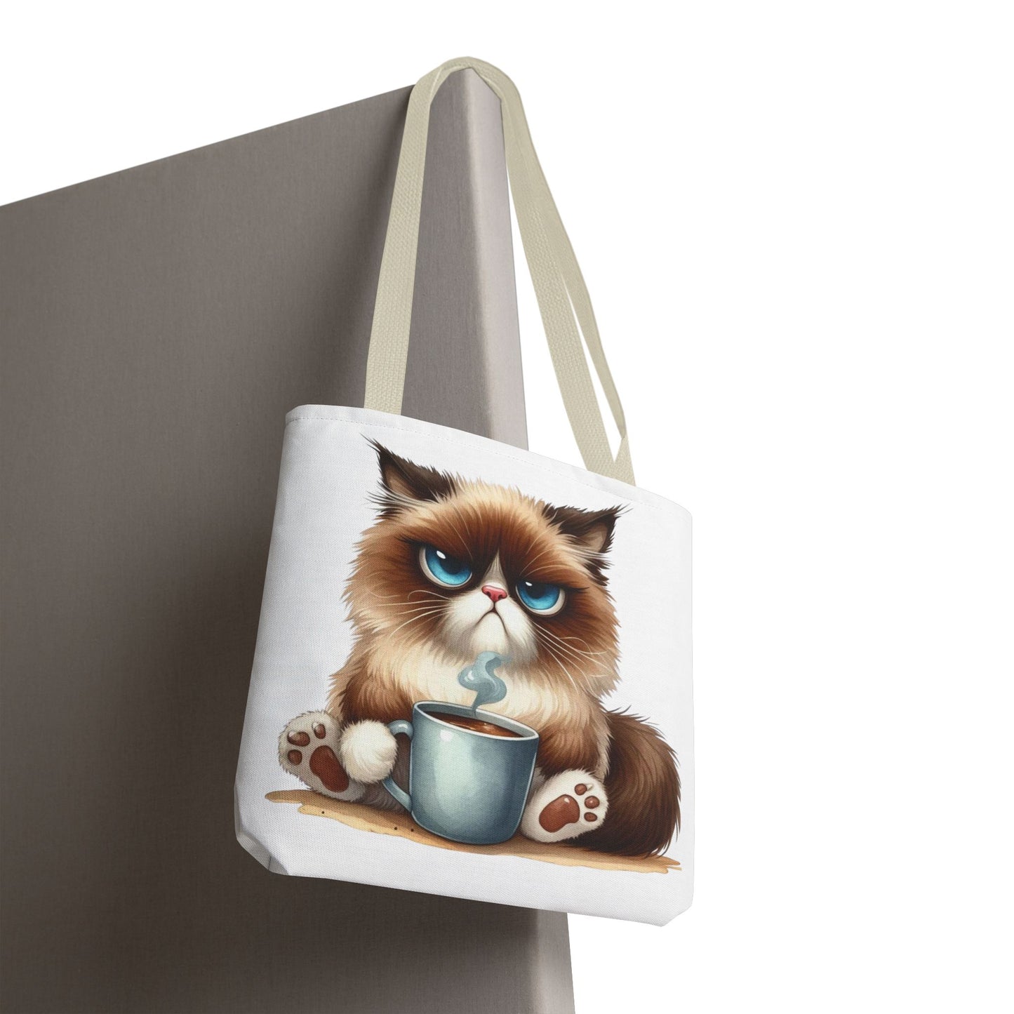 Bolsa de mano personalizada de Grumpy Cat con nombre personalizado: regalo divertido y sarcástico para amantes de los gatos. Bolsa única y práctica para uso diario. Bolsa de mano de Grumpy Cat: perfecta para amantes de los gatos y almas sarcásticas.