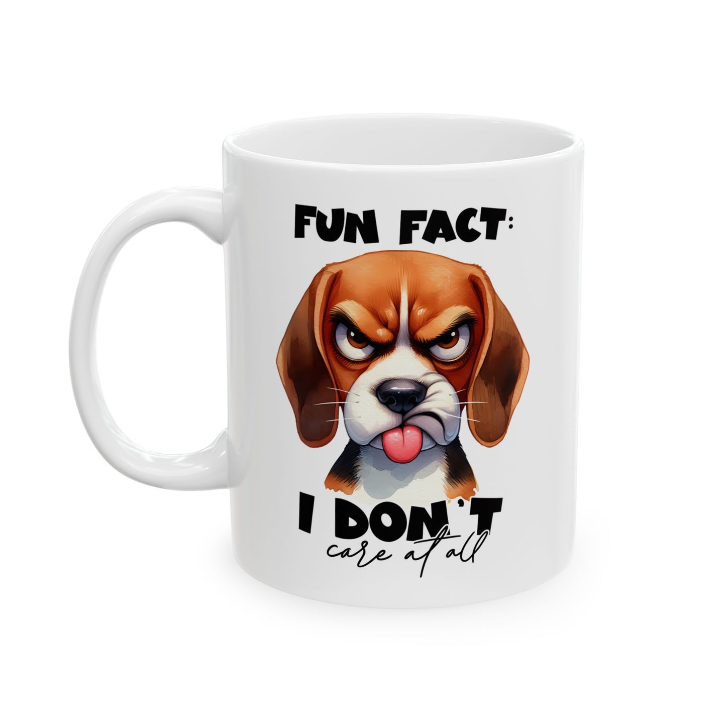 Dato curioso: No me importa nada – Taza atrevida para amantes sarcásticos de los animales