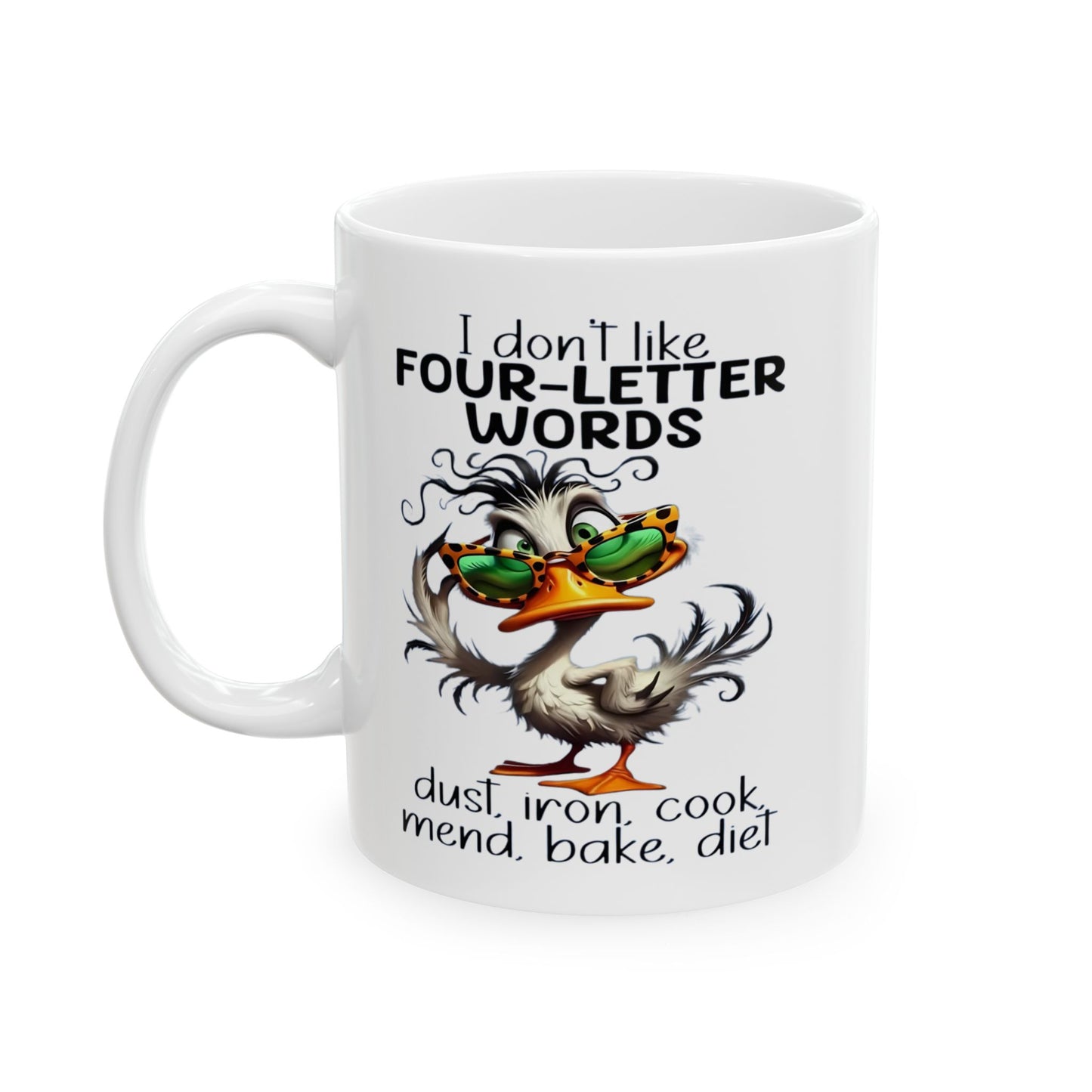 ☕ Taza de café Sassy Duck “Palabras de cuatro letras”: ¡un regalo divertido y con actitud!