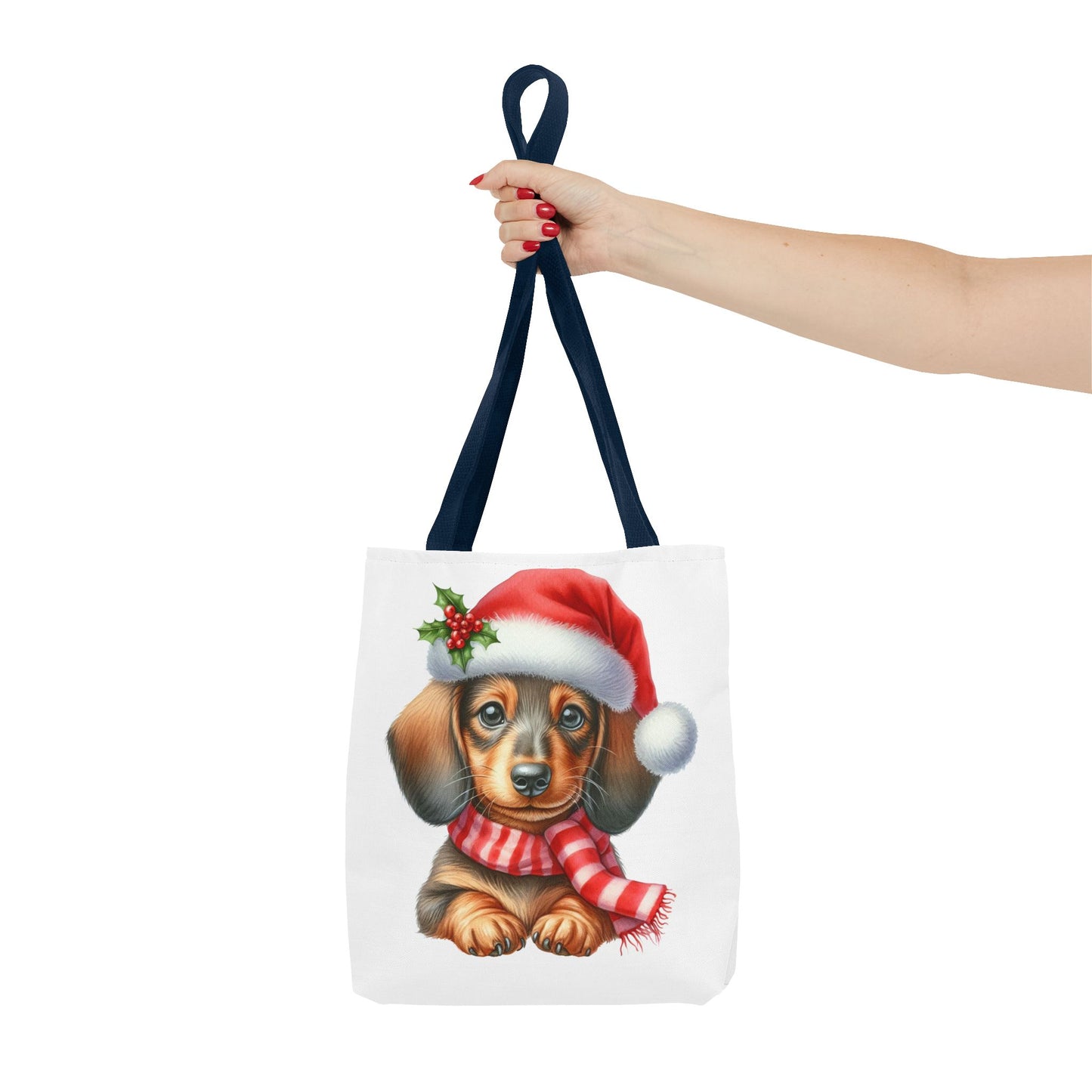 🎄 Dachshund Christmas Tote Bag – Festive Holiday Charm for Dog Lovers 🐾🎅