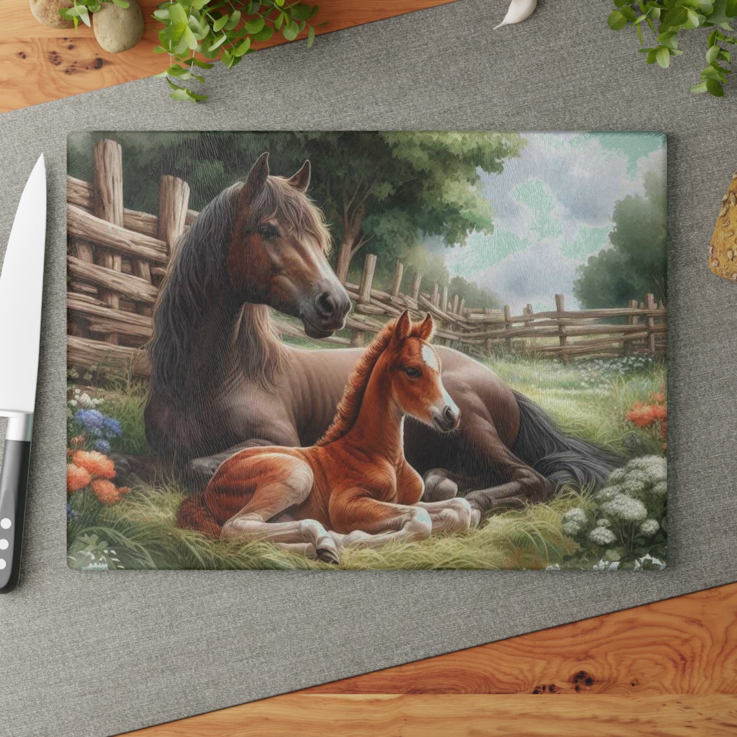 Horse cutting board, farm life decor, farmhouse design, nature-inspired gift, horse lover gift, rustic home accents Charcuterie Board
