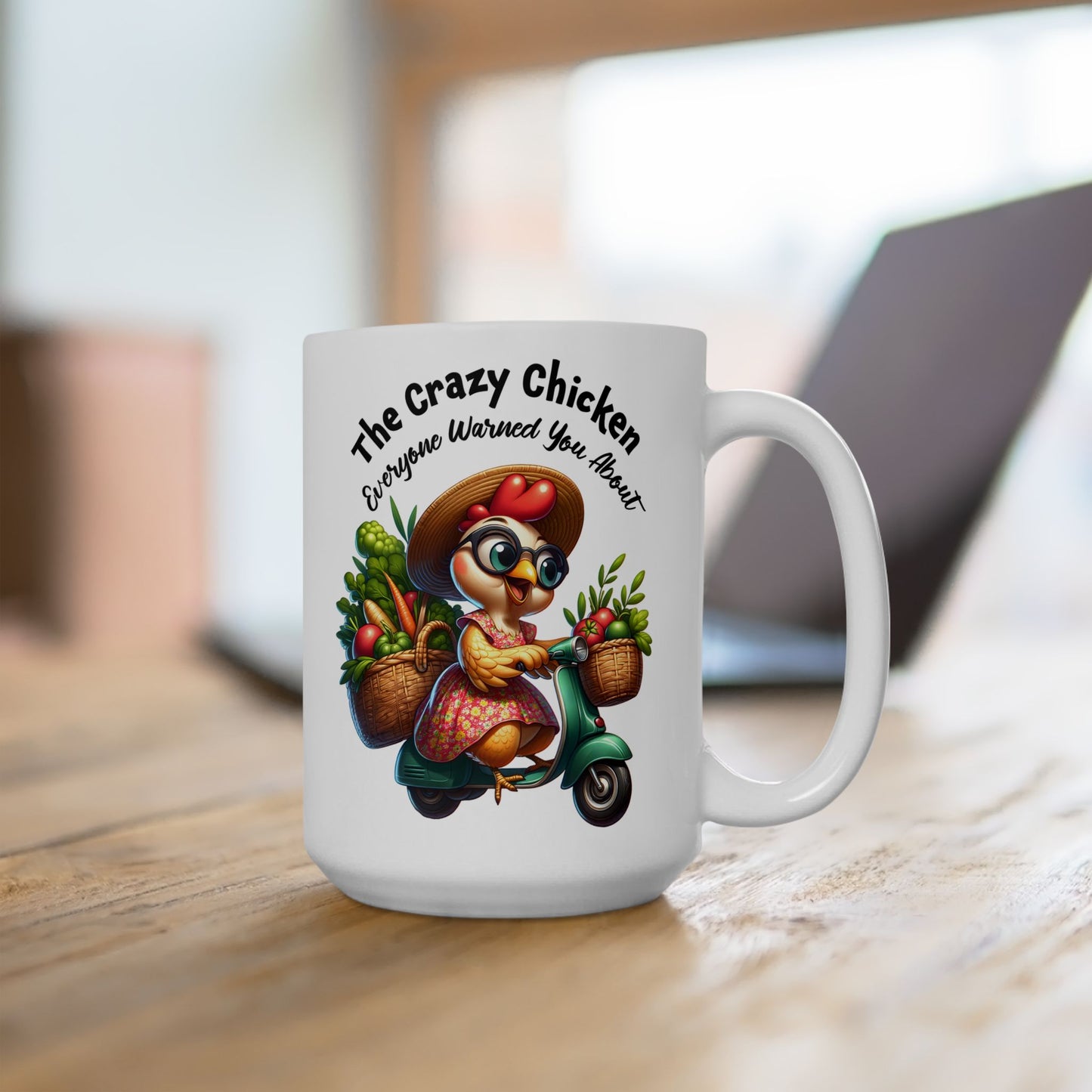Pollito Veggie Amante de los Patinetes - Taza de Café con Pollito y Patinete 🛵🌽