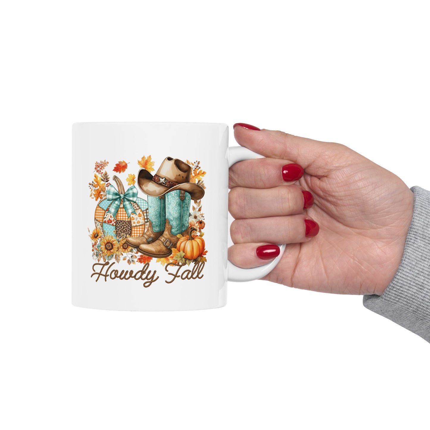 🤠 Howdy Fall Cowboy Mug – Western Charm Meets Autumn Glow 🍁🎃