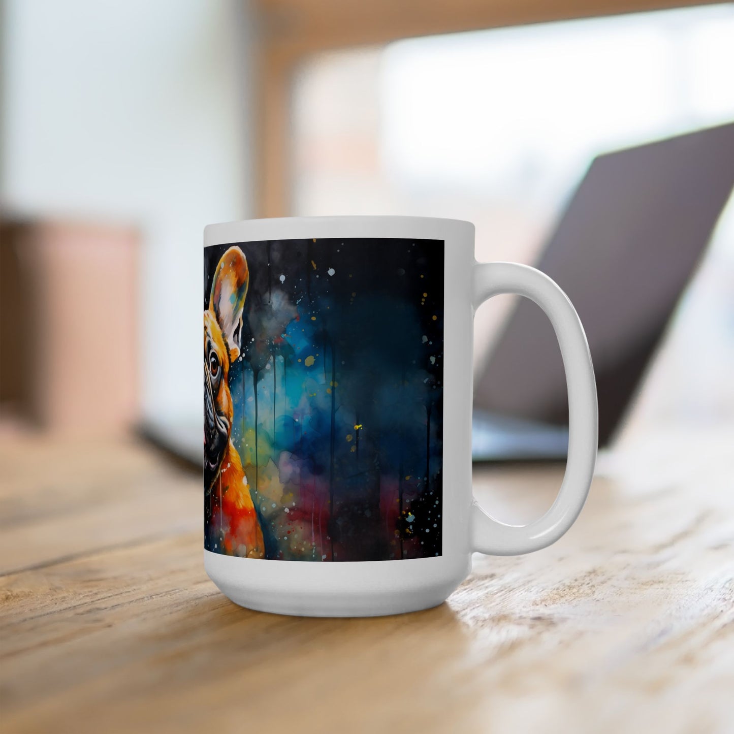 Taza de acuarela de bulldog francés: ¡un homenaje impresionante a tu cachorro favorito!