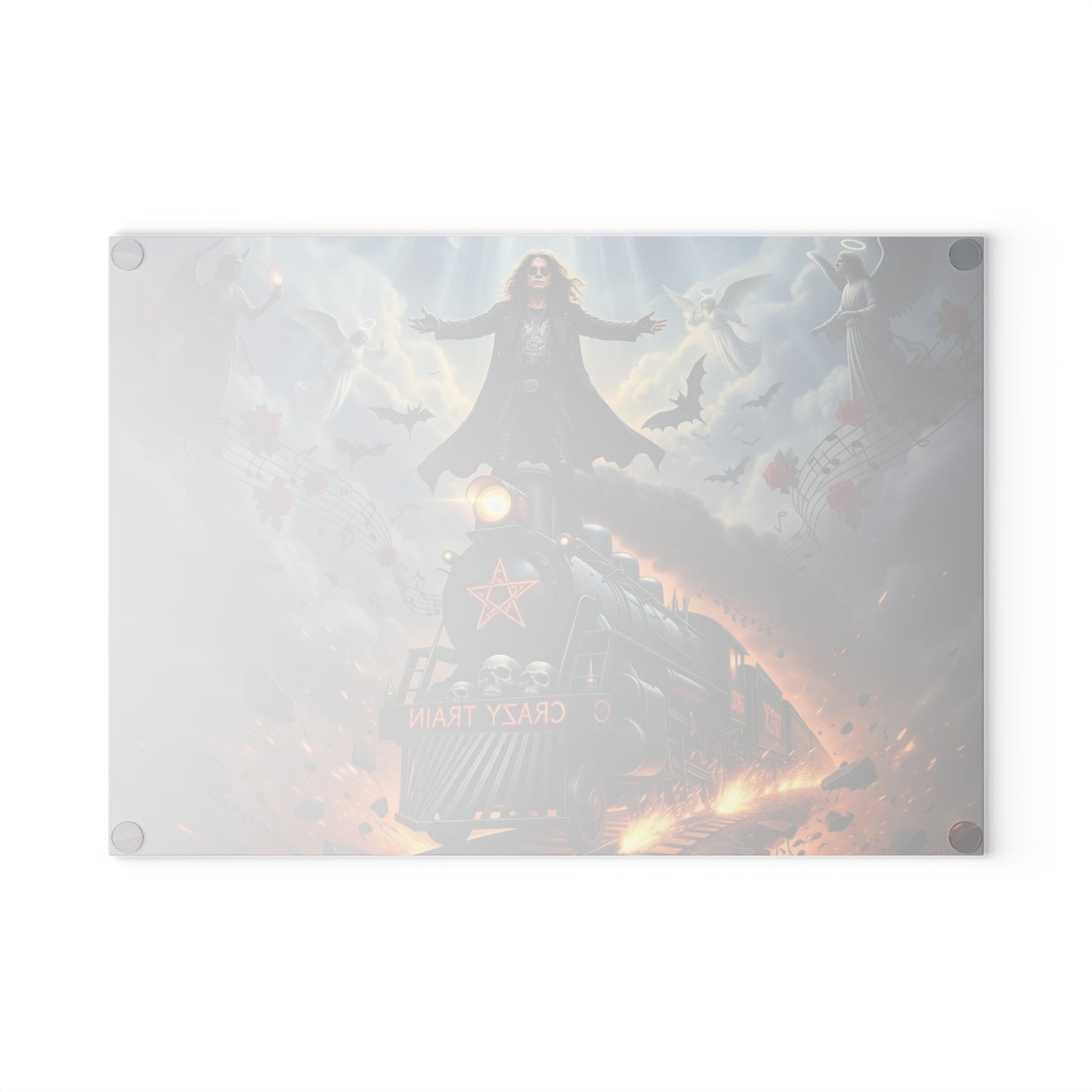 🔥 Chaos Express Cutting Board – Ride the Rail of Rebellion 🎸🚂
