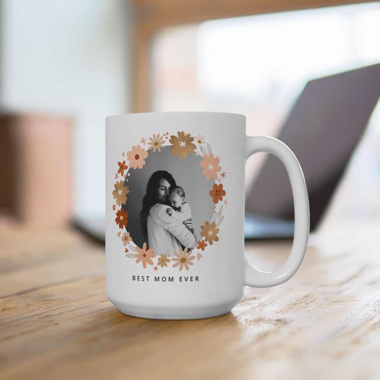 🌸 Personalized "Best Mom Ever" Photo Mug – A Heartfelt Gift for Mother's Day 💖