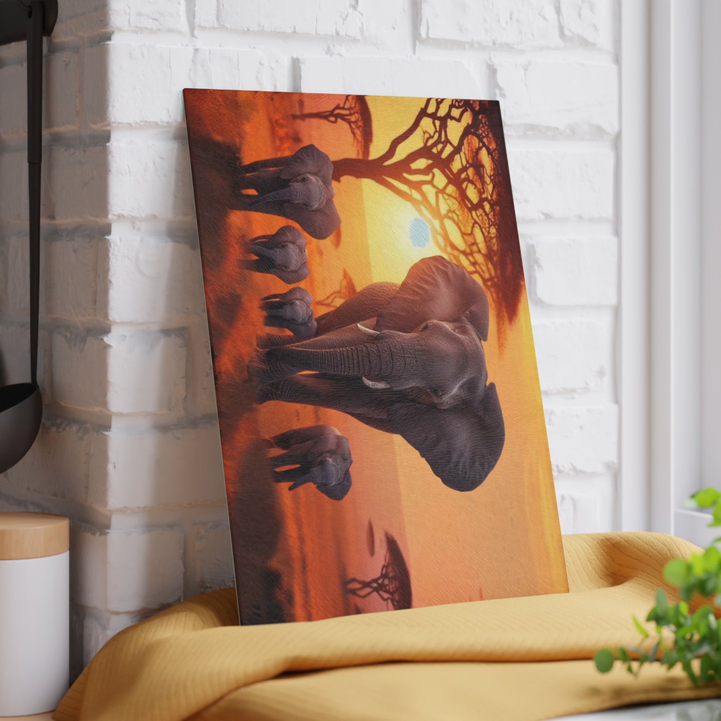Tabla de cortar de elefante, elefantes bebés, decoración de vida silvestre, cocina con temática animal, regalo familiar, temática de safari, tabla de charcutería, amante de los elefantes