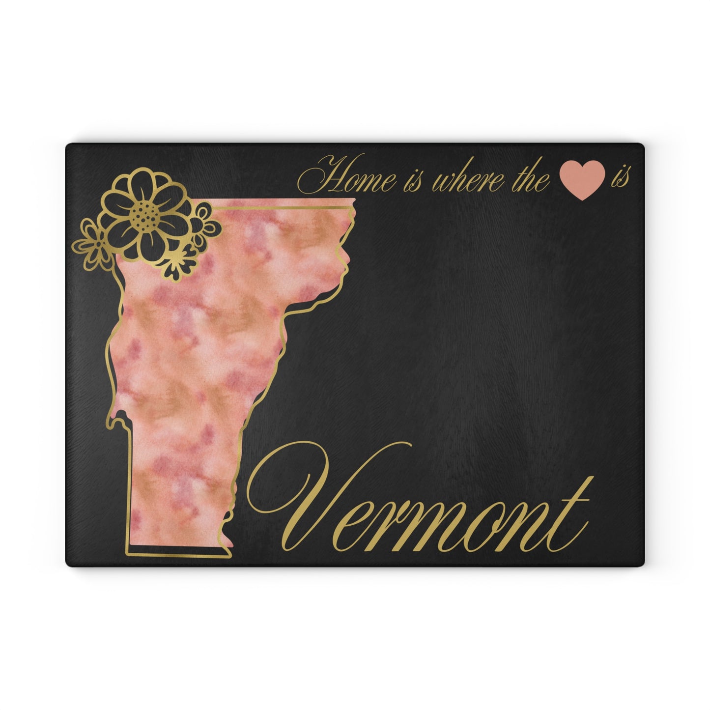 🍁 Vermont Floral State Cutting Board – Maple-Toned Charm for Cozy Kitchens 🌸