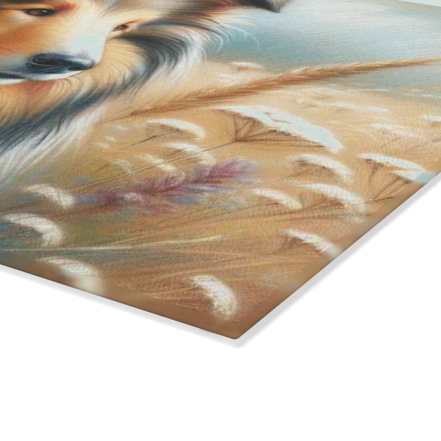 🐾 Sheltie Wildflower Cutting Board – Graceful Collie Charm for Your Kitchen 🌼