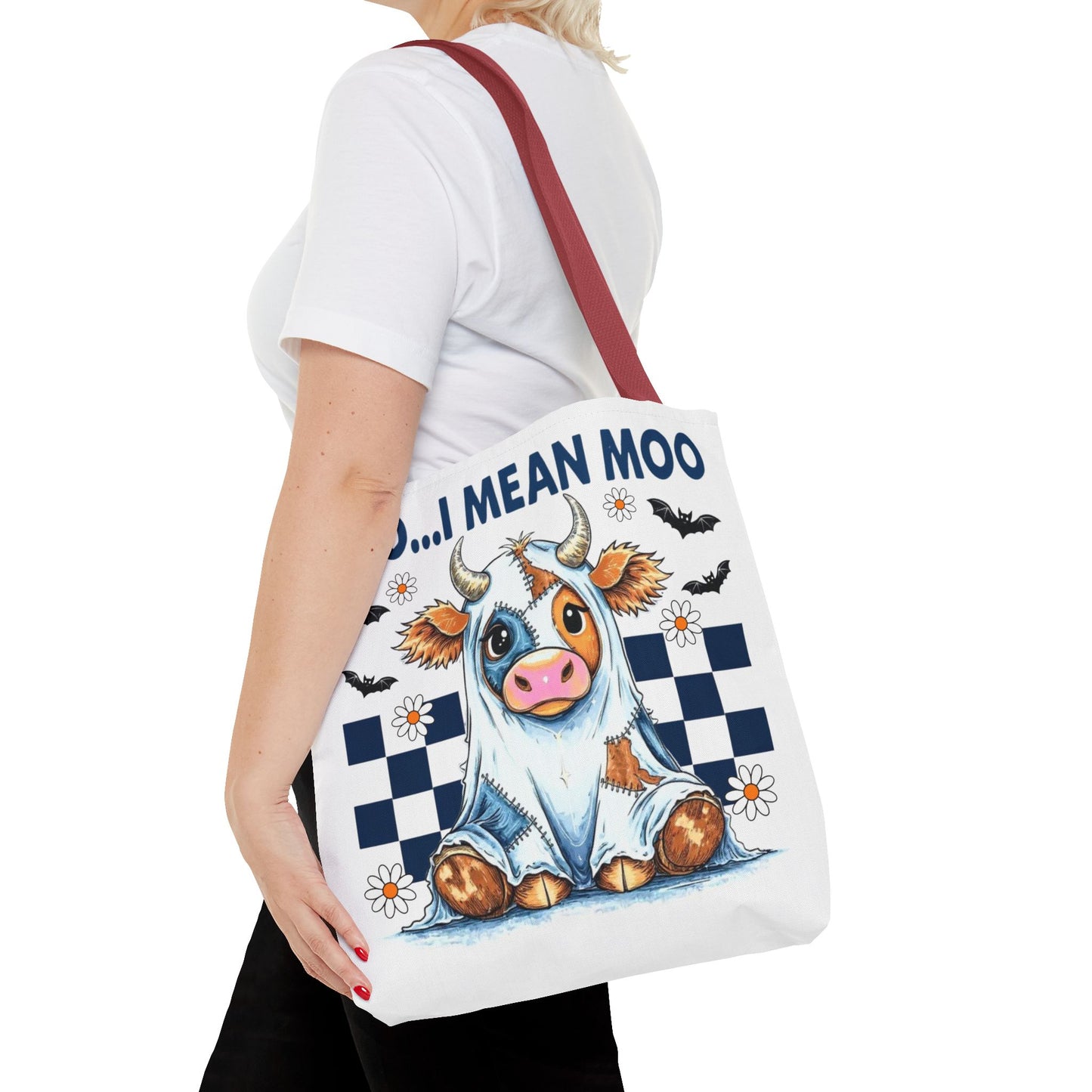 ๐ฎ Boo... I Mean Moo Cow Halloween Tote Bag โ Spooky Cute Farmhouse Fun ๐ป๐