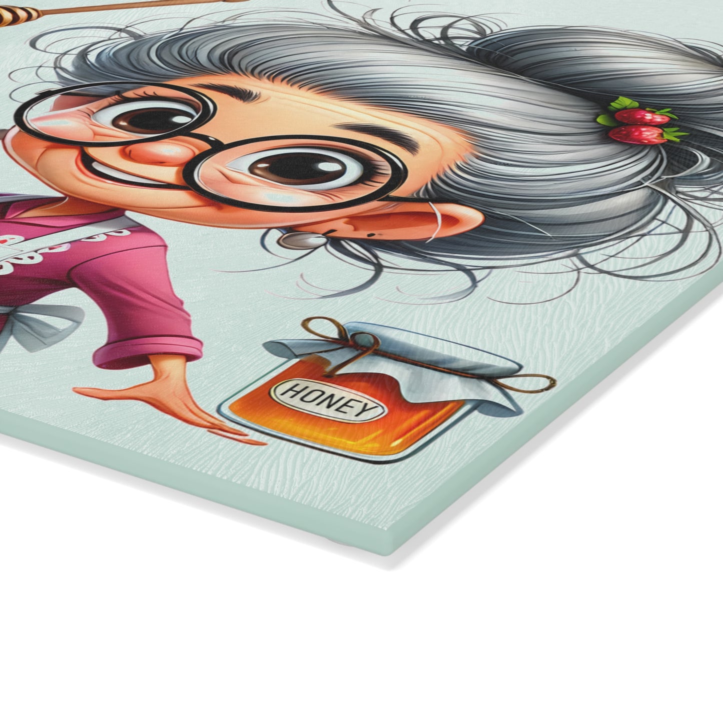 Tabla de cortar con trucos para la cocina: adorable abuela y práctica tabla de conversión de cocina