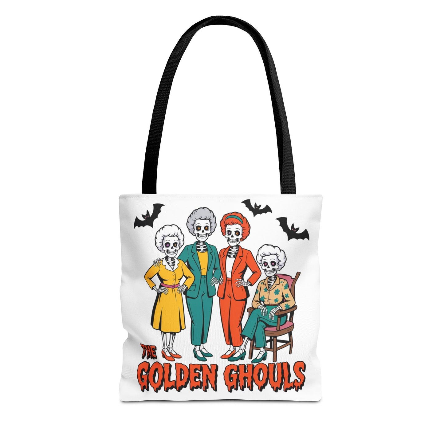 ๐ค Retro Skeleton Squad Tote Bag โ Spooky Chic Style for Halloween ๐ป๐