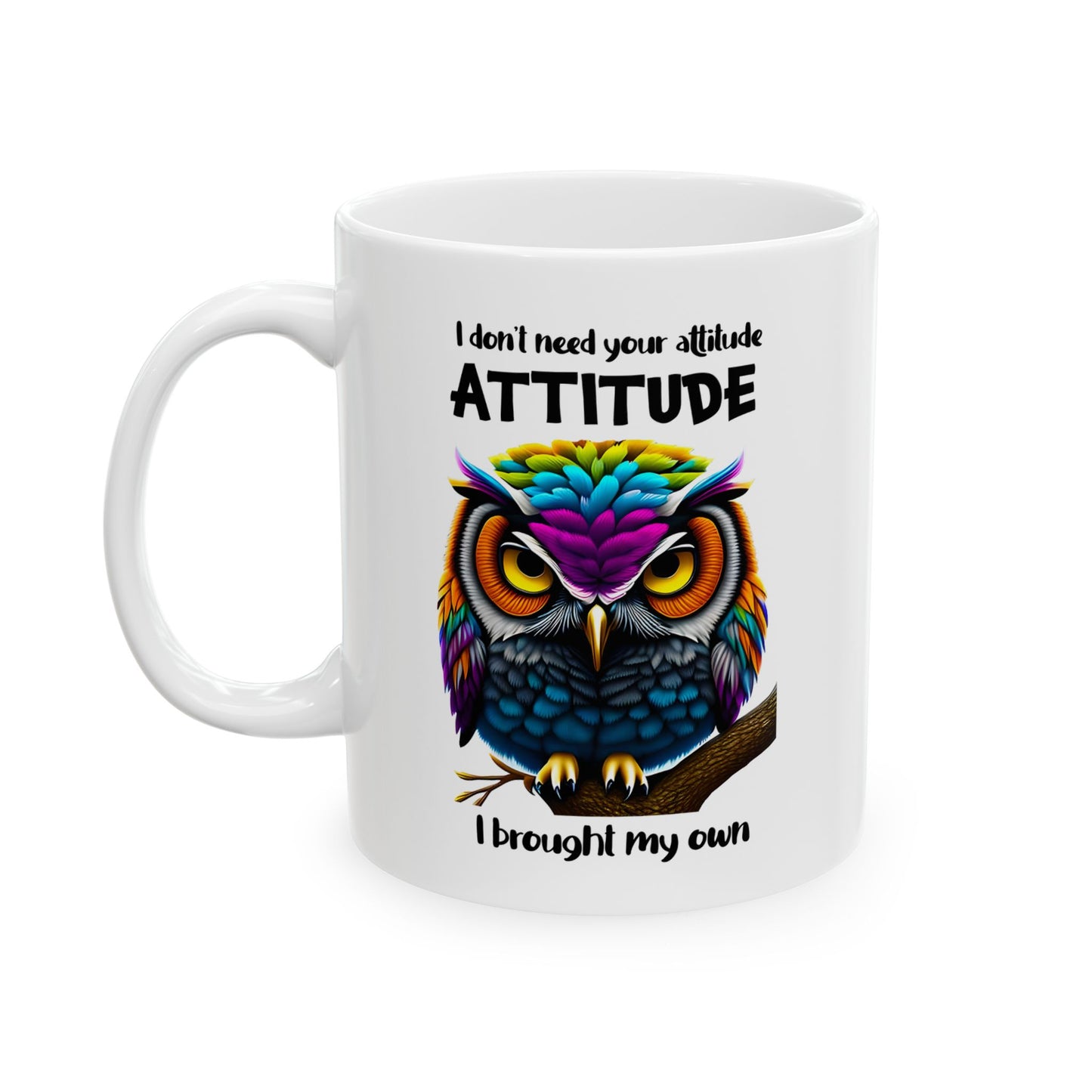 🦉 Búho colorido: taza de café vibrante para amantes de la naturaleza y noctámbulos 🌟