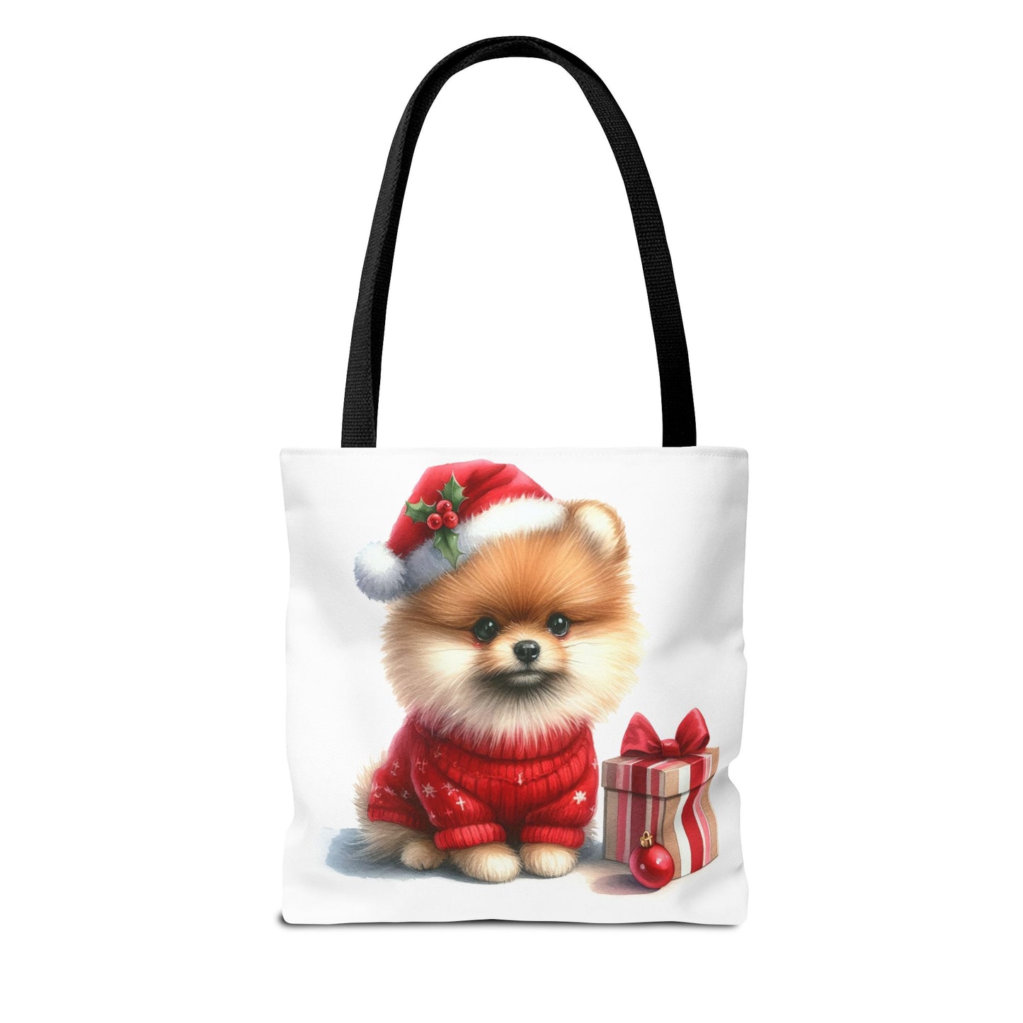 🎄 Pomeranian Christmas Tote Bag – Cozy Fluff & Festive Cheer 🎁🐾