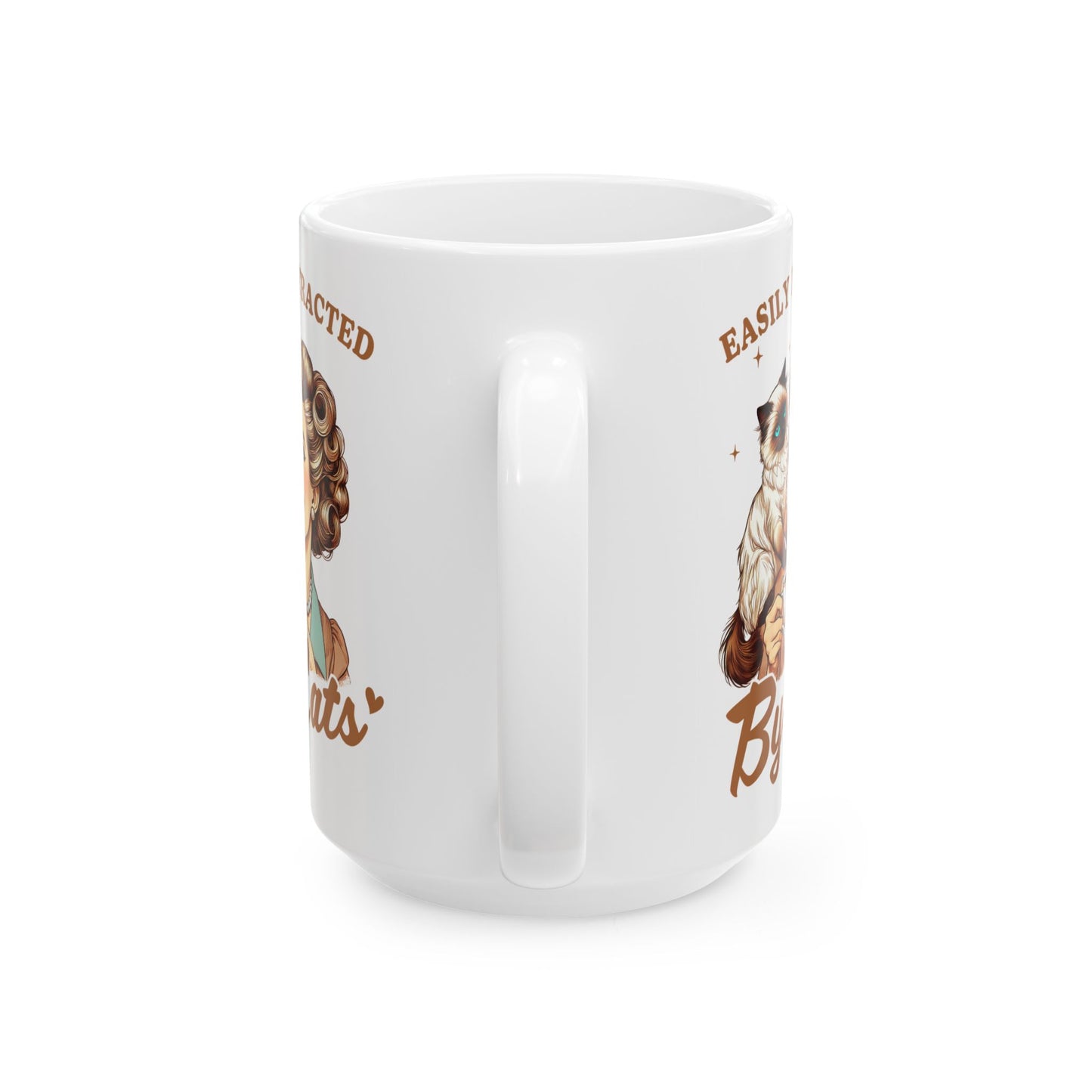 🐱 Easily Distracted By Cats Mug – Purrfectly Charming for Cat Lovers ☕