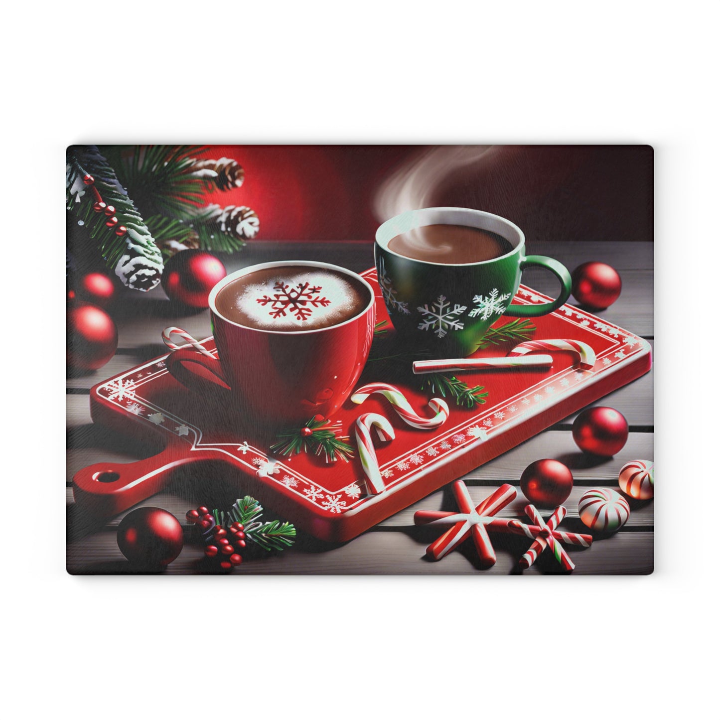 🎄 Holiday Cocoa Cutting Board – Festive Cheer for Your Holiday Table