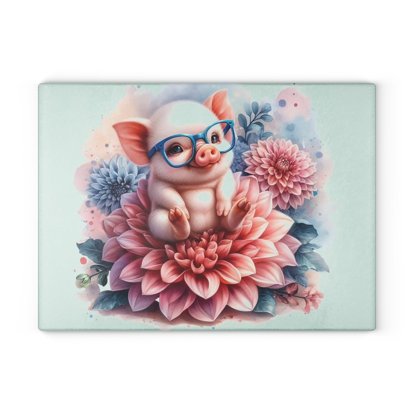 🐷🌸 Adorable Piglet with Glasses Cutting Board – Sweet Farmhouse Charm for Your Kitchen 🌸🐷
